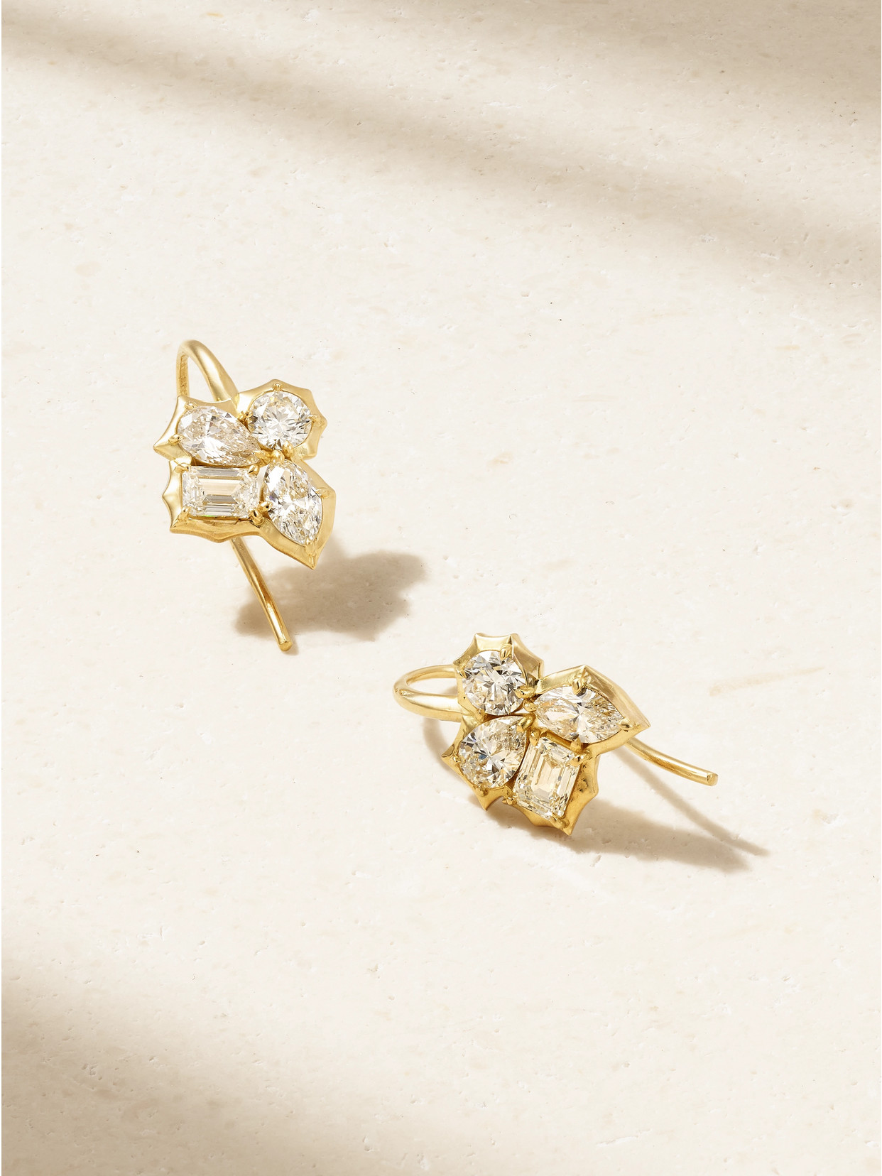 Jade Trau Poppy 18-karat  Diamond Earrings