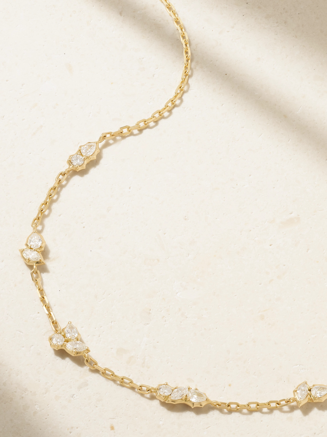 Jade Trau Posey Single Station 18-karat Diamond Necklace