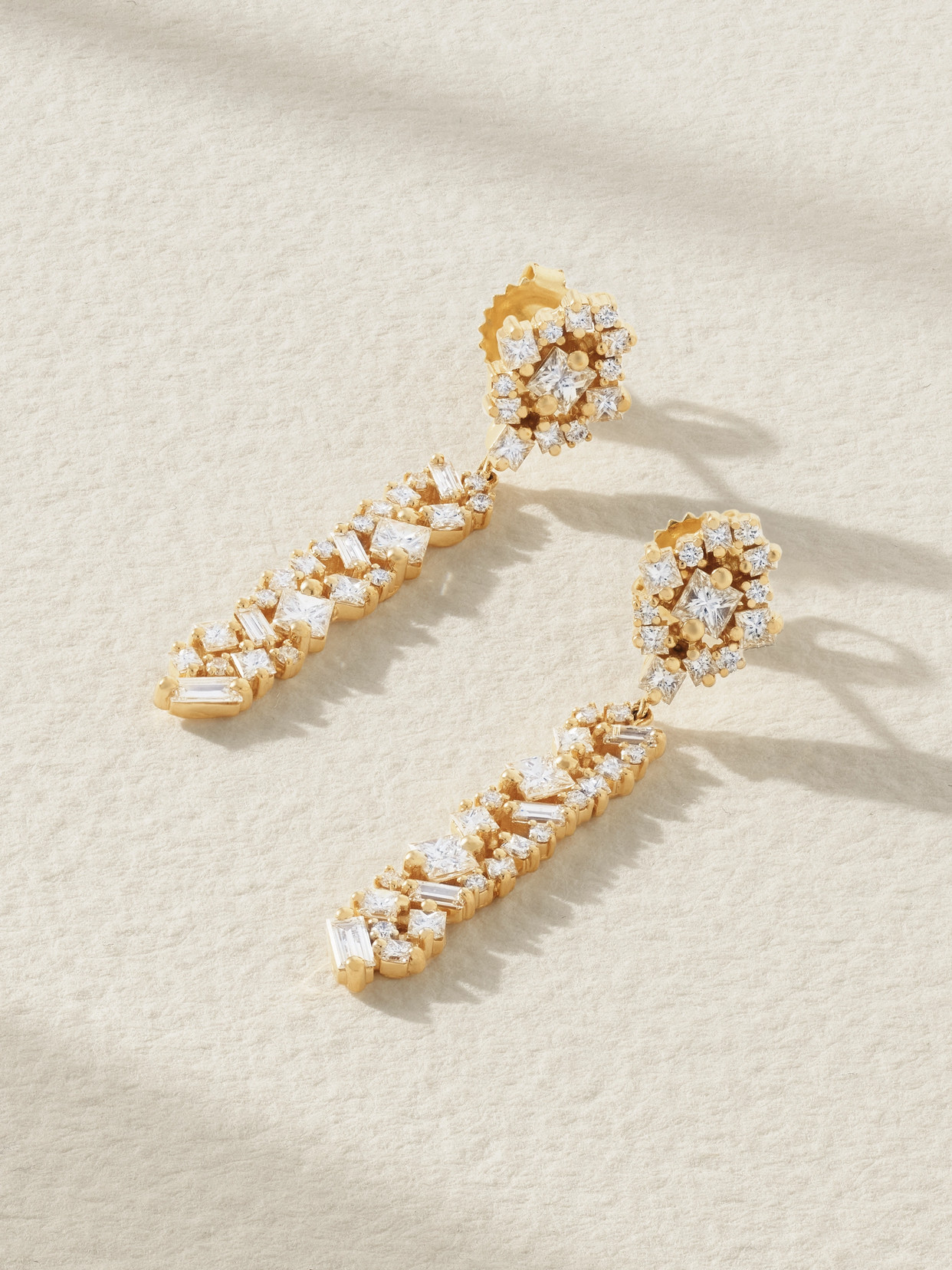 Suzanne Kalan - La Fantasie 18-karat Gold Diamond Earrings - One size