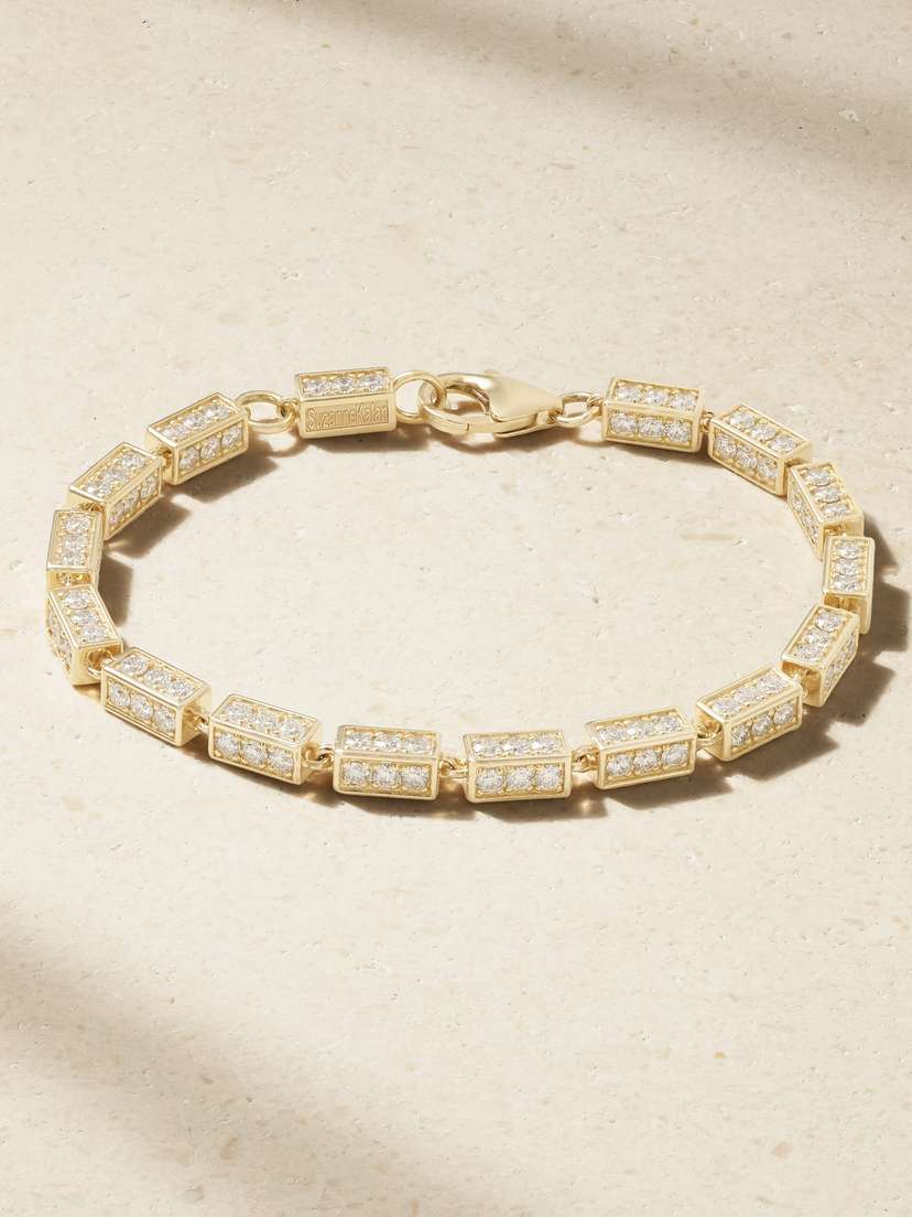 Suzanne Kalan 18-karat Gold Diamond Bracelet