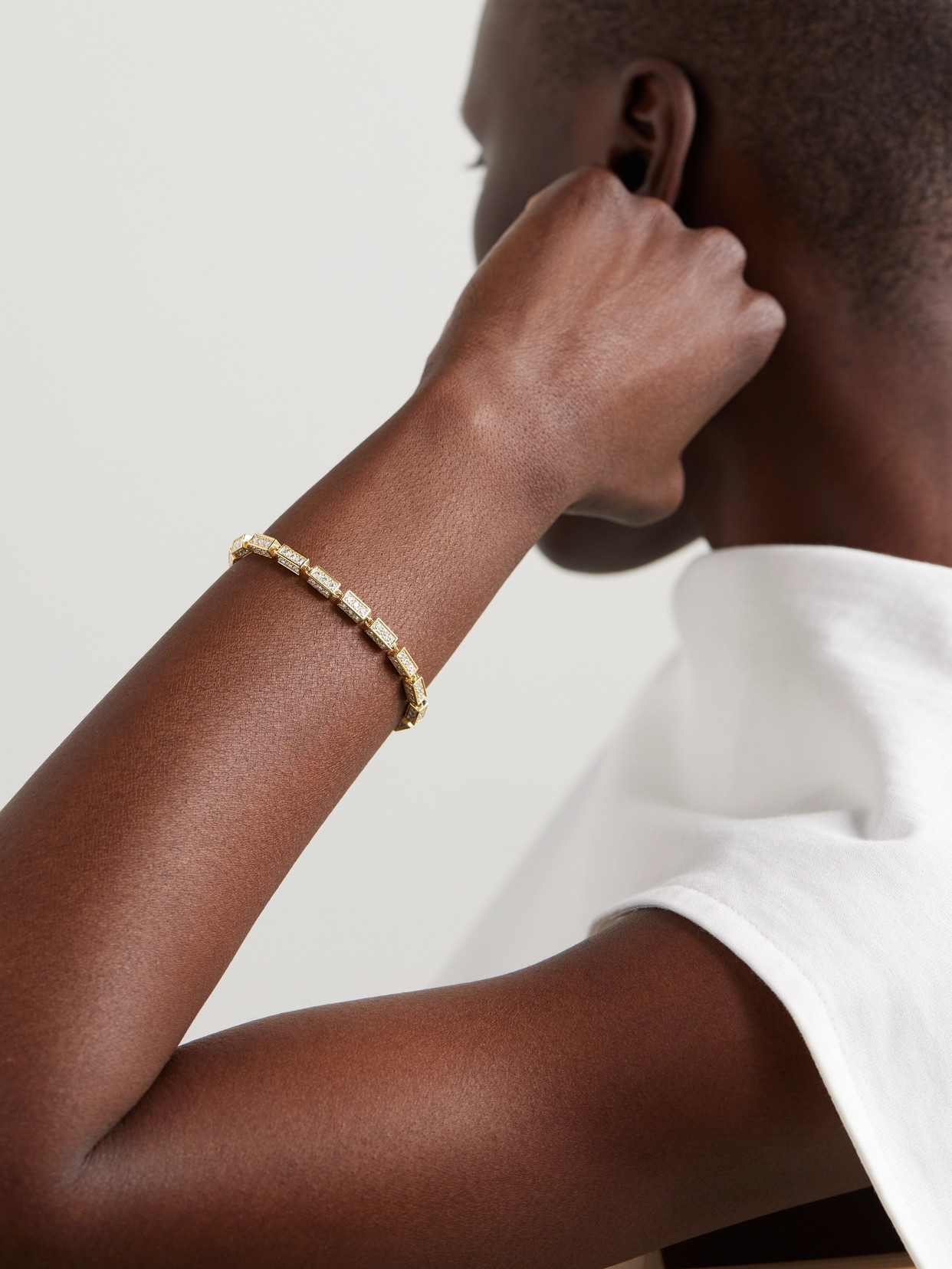 Suzanne Kalan 18-karat Gold Diamond Bracelet In Gold