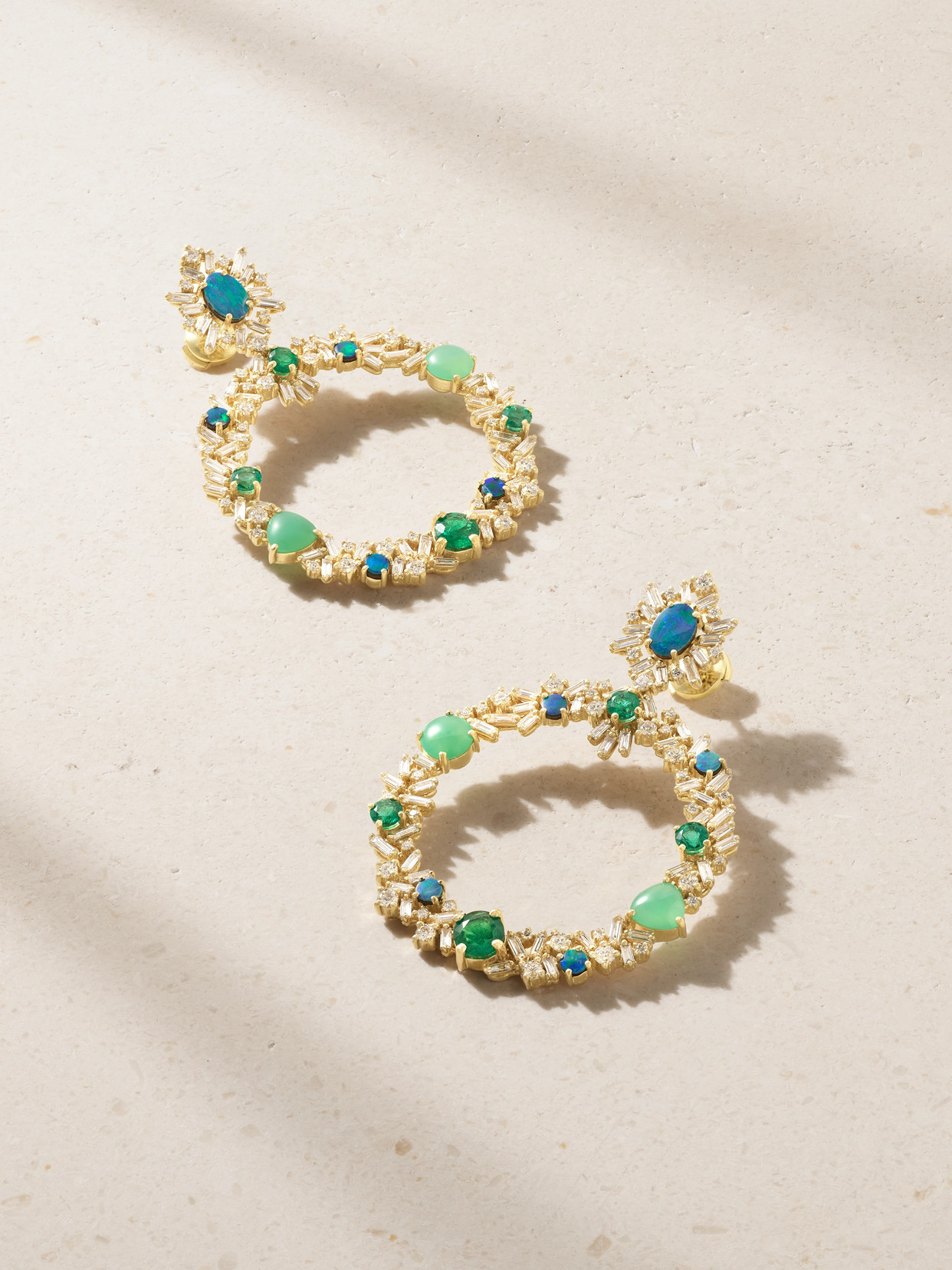 Suzanne Kalan - 18-karat Gold Multi-stone Earrings - One size