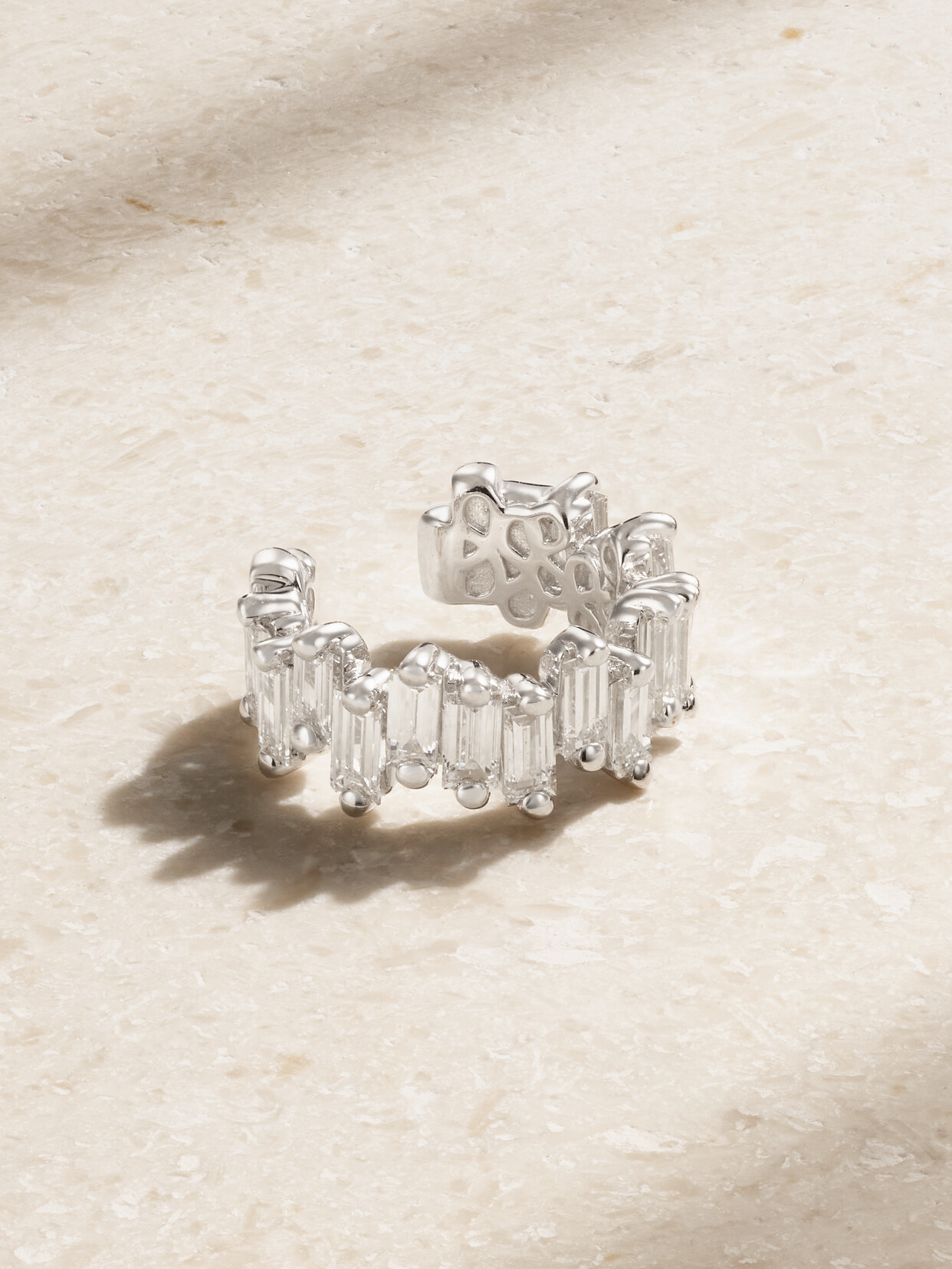 Suzanne Kalan - 18-karat White Gold Diamond Ear Cuff - One size