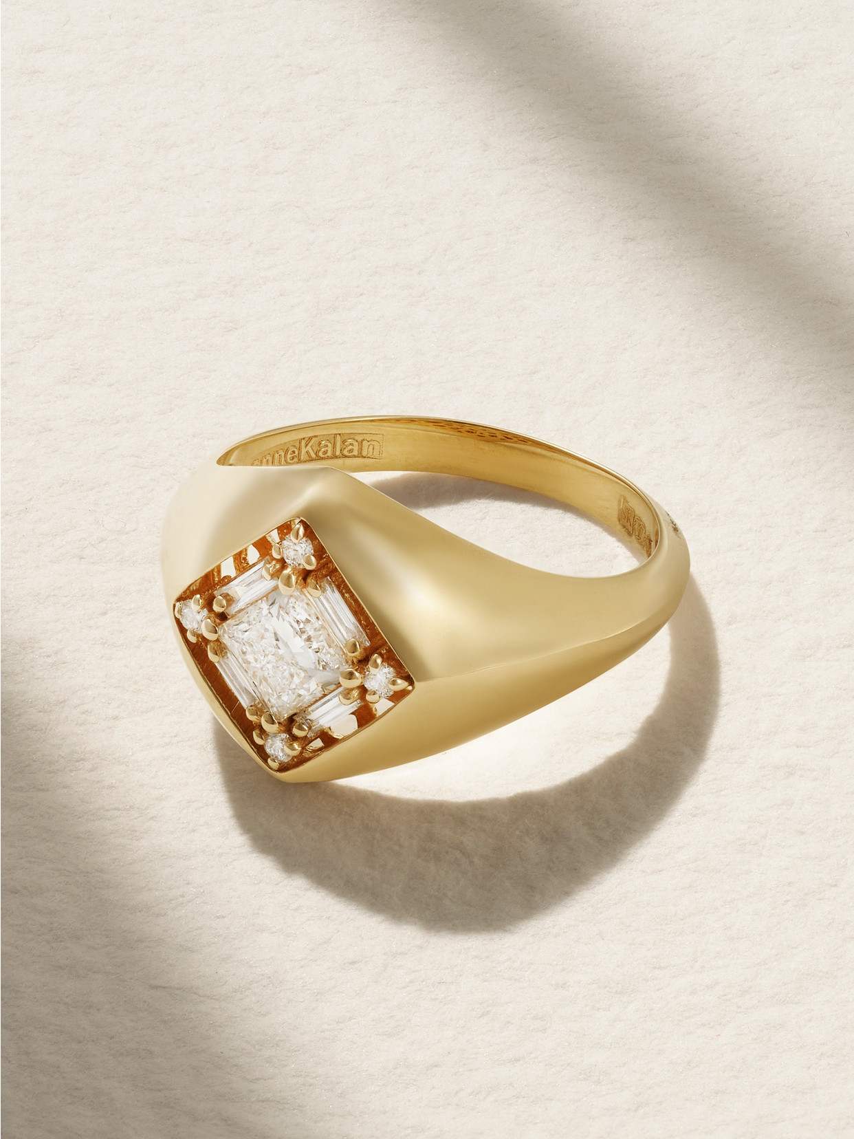 Suzanne Kalan 18-karat Gold Diamond Pinky Ring