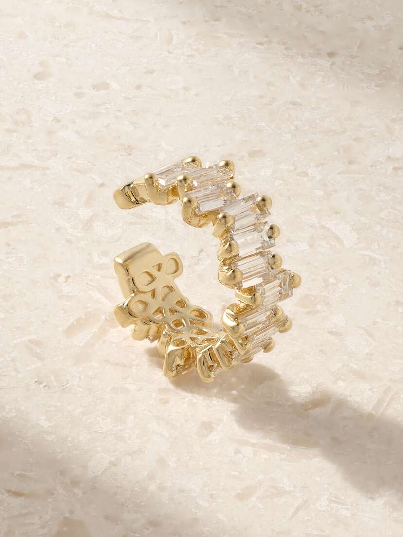 Suzanne Kalan 18-karat Gold Diamond Ear Cuff