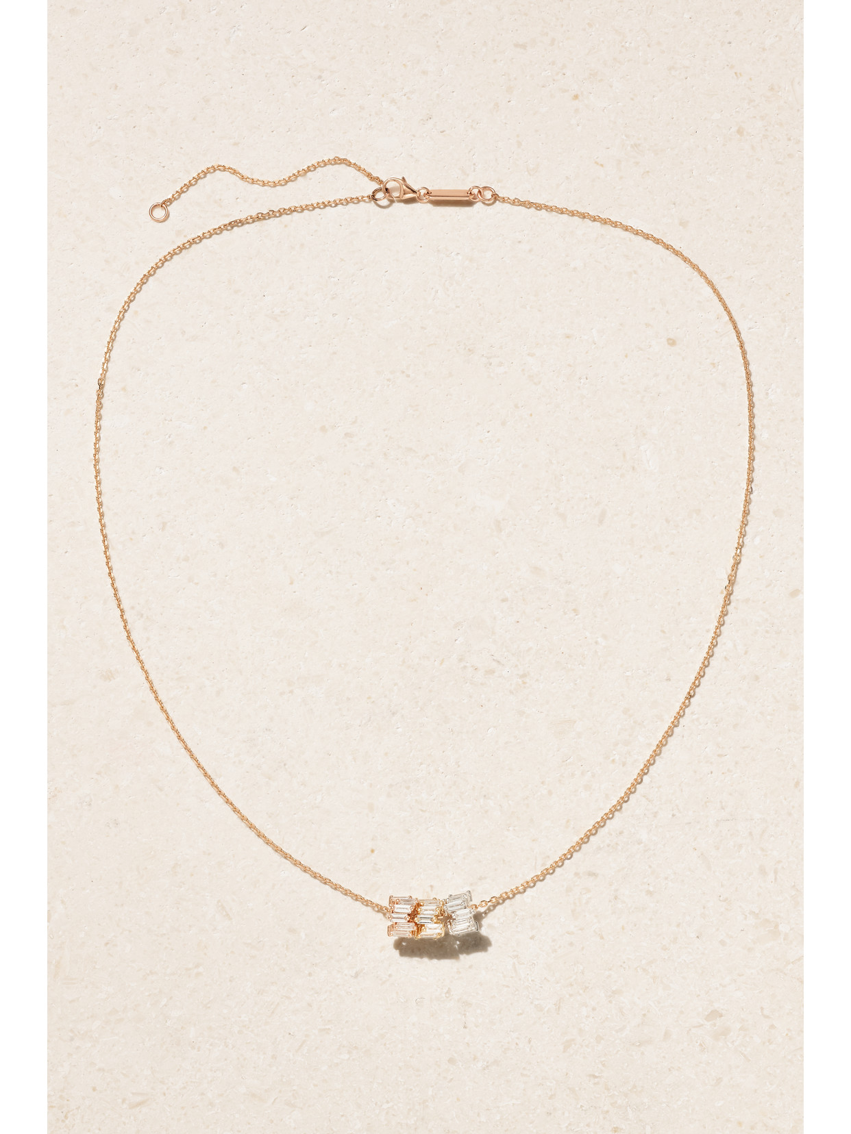 Suzanne Kalan 18-karat Yellow, Rose And White Gold Diamond Necklace In Gold