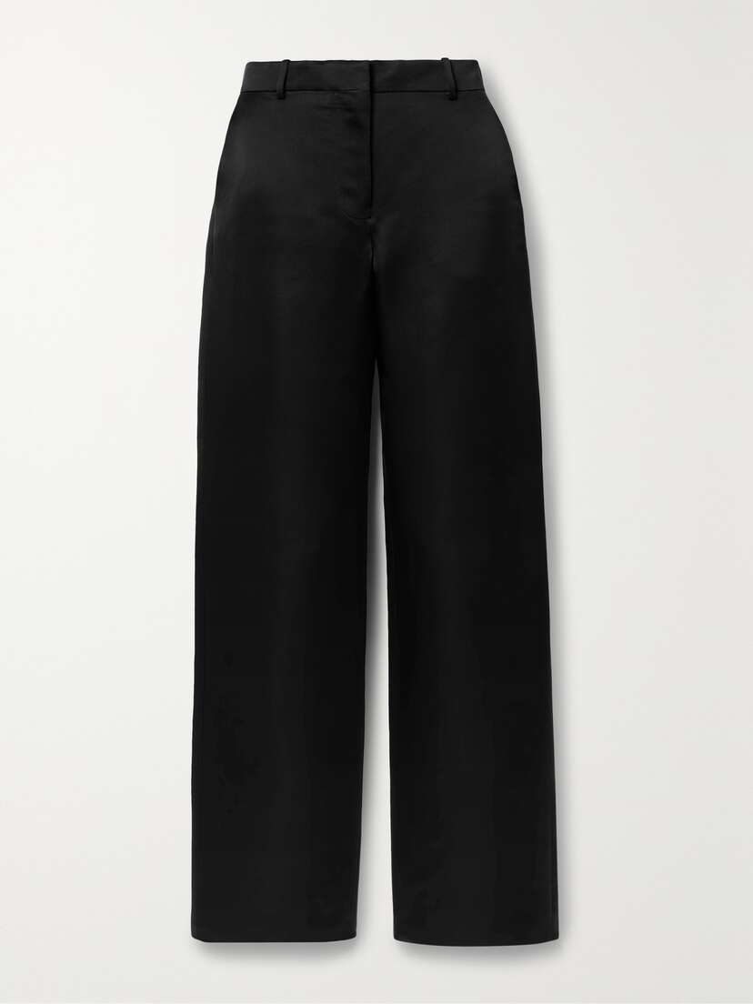 Veronica de Piante Anya Silk-satin Wide-leg Pants
