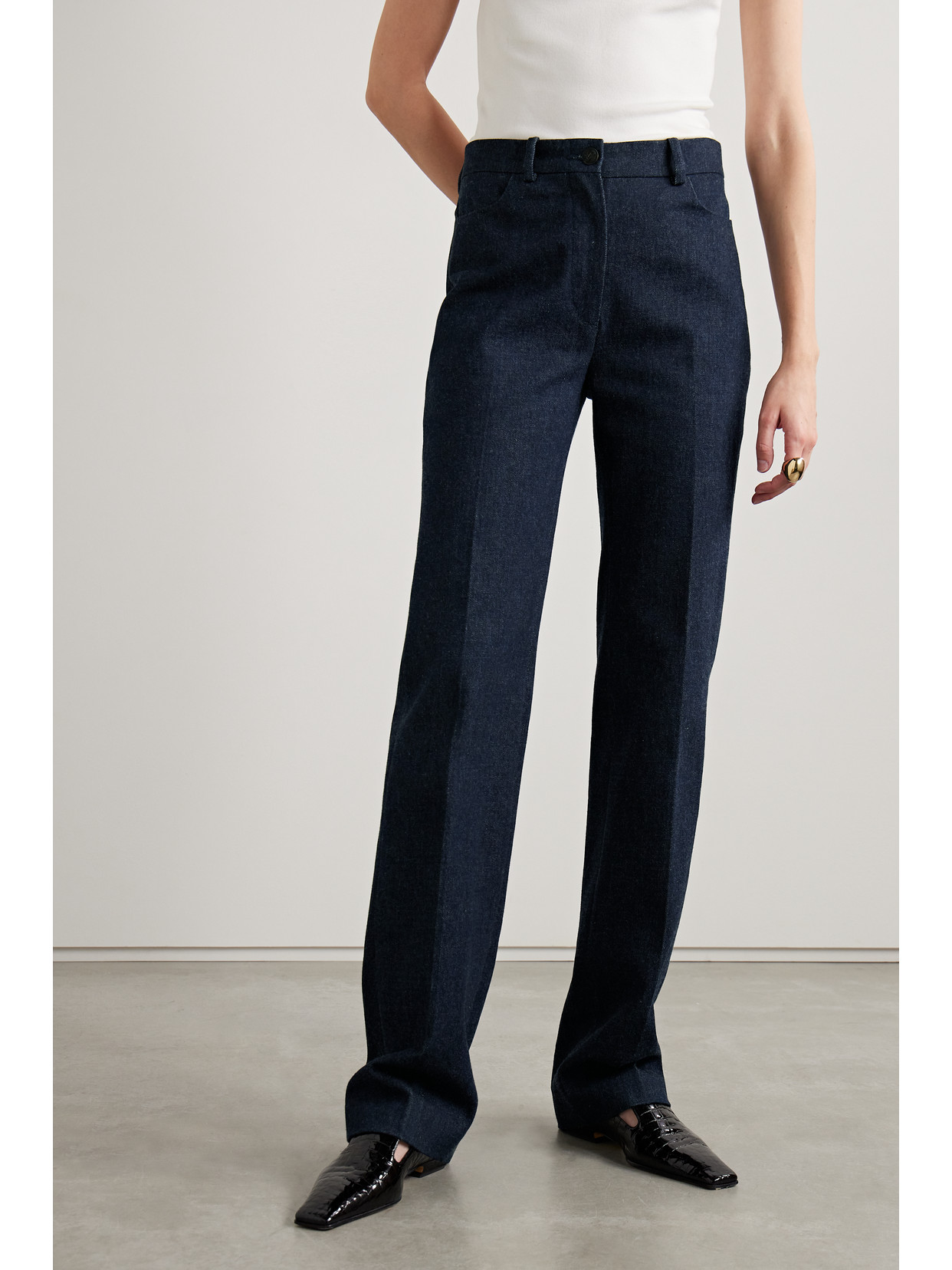 Veronica De Piante Millie High-rise Straight-leg Jeans In Blue