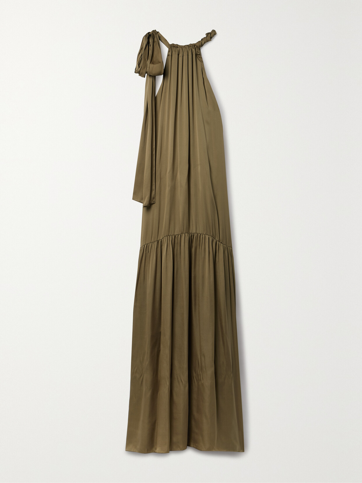 Veronica de Piante - Harper Silk-charmeuse Maxi Dress - Green