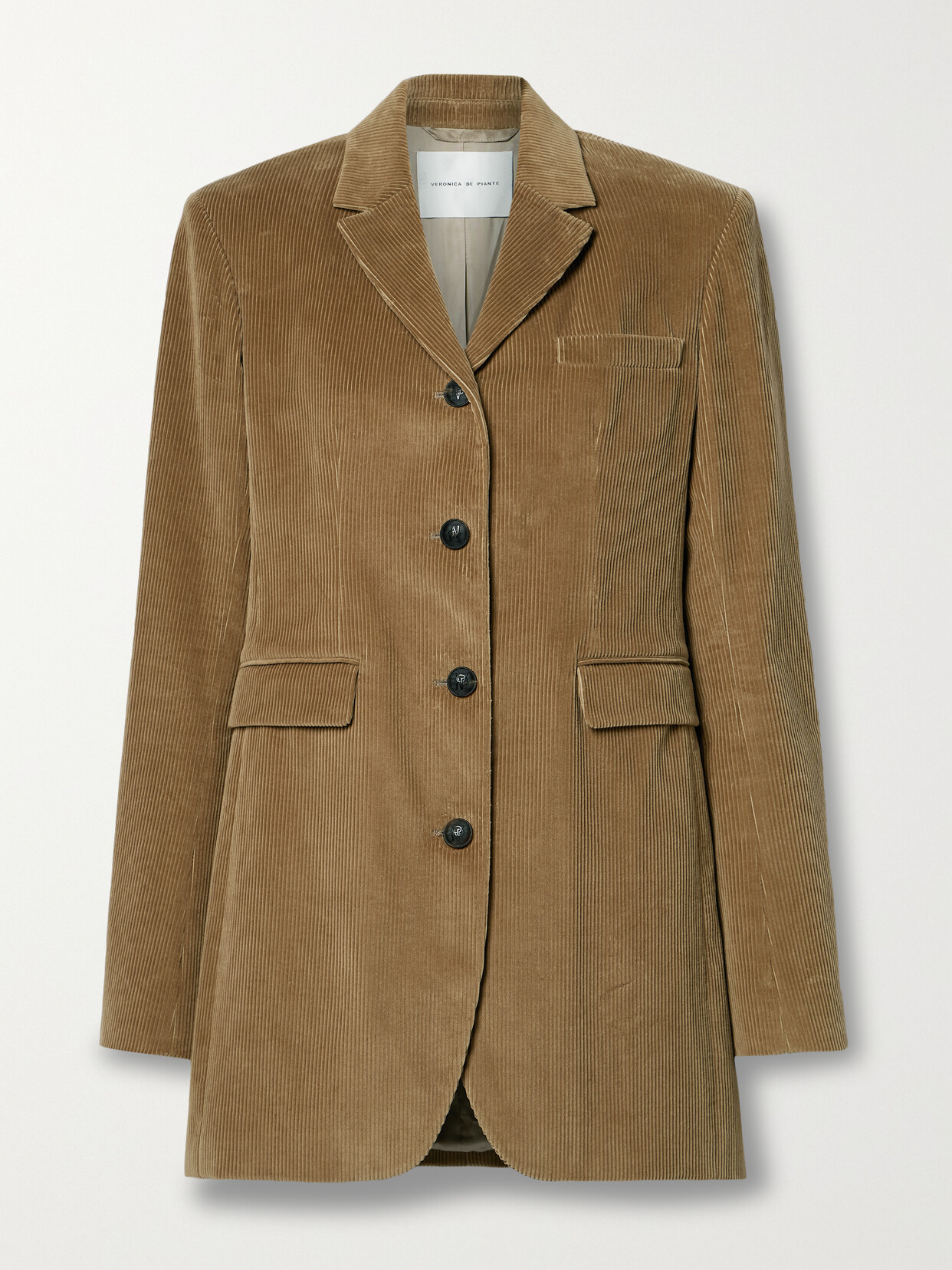 Veronica De Piante Aliyah Cotton-corduroy Blazer In Brown