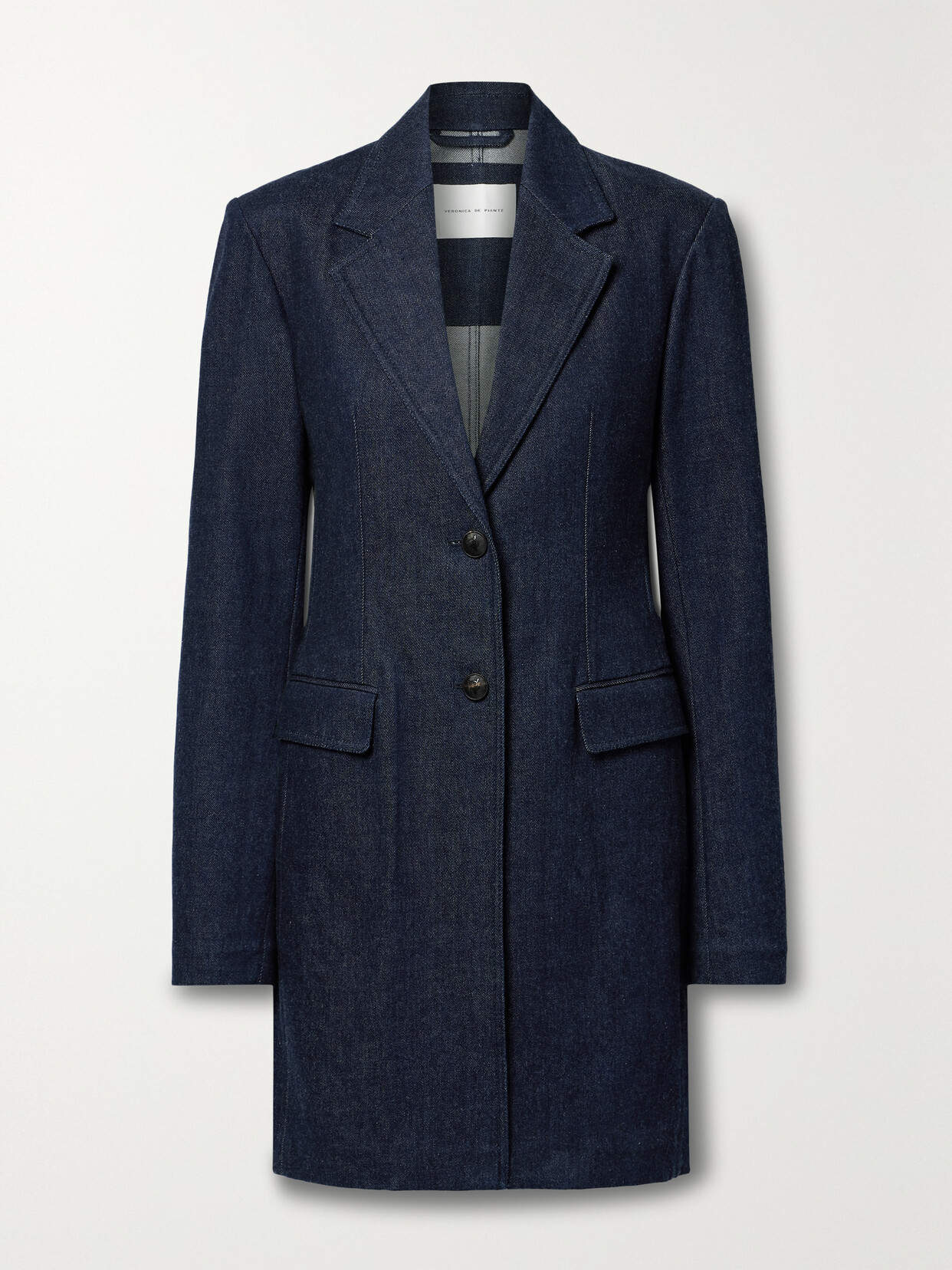 Veronica De Piante Stephanie Denim Coat In Blue