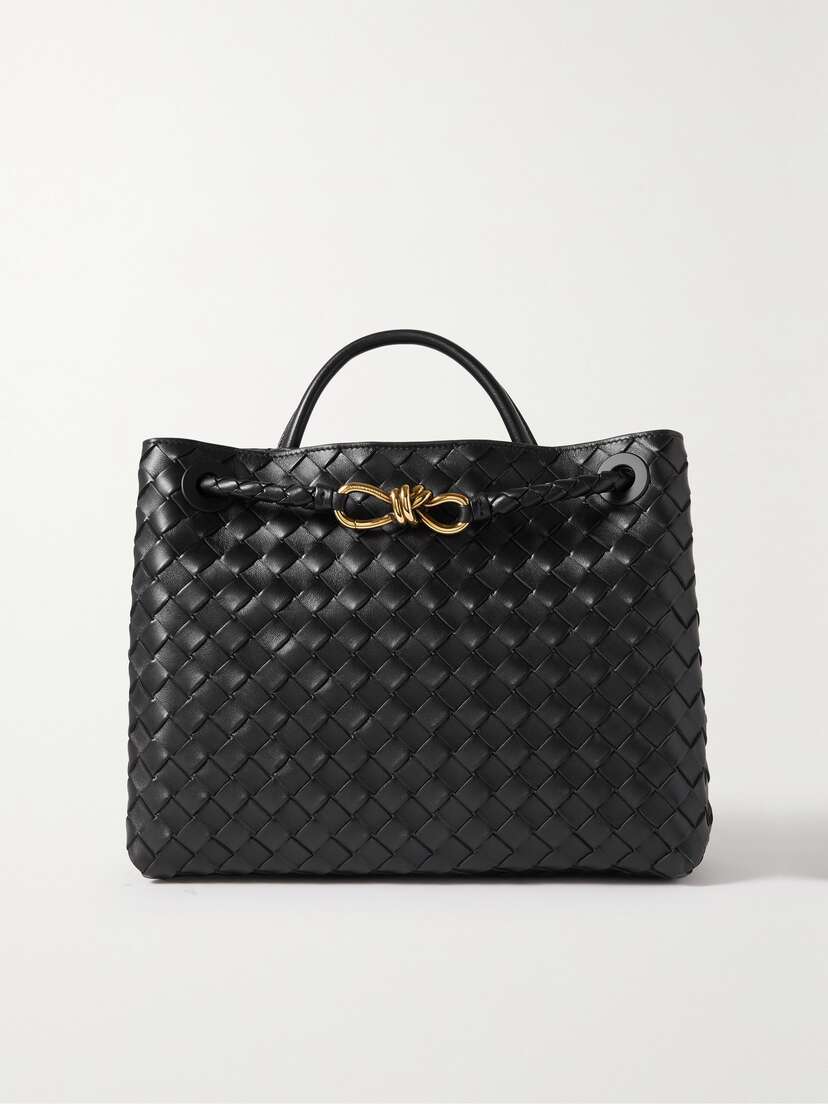Bottega Veneta Andiamo Medium Intrecciato Leather Tote