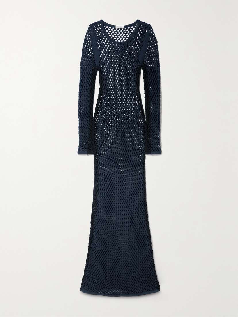 Diotima Mount Two-tone Cotton-blend Maxi Dress