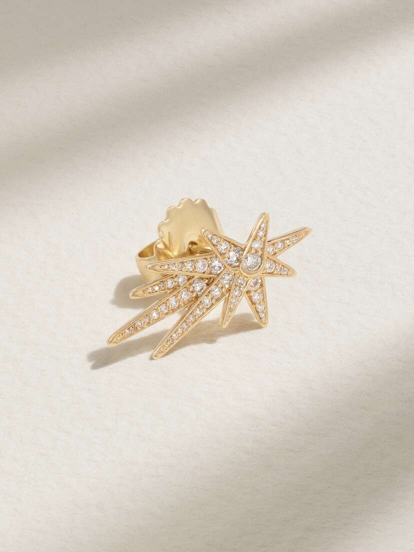OLE LYNGGAARD COPENHAGEN Funky Shooting Stars 18-karat Gold Diamond Earring