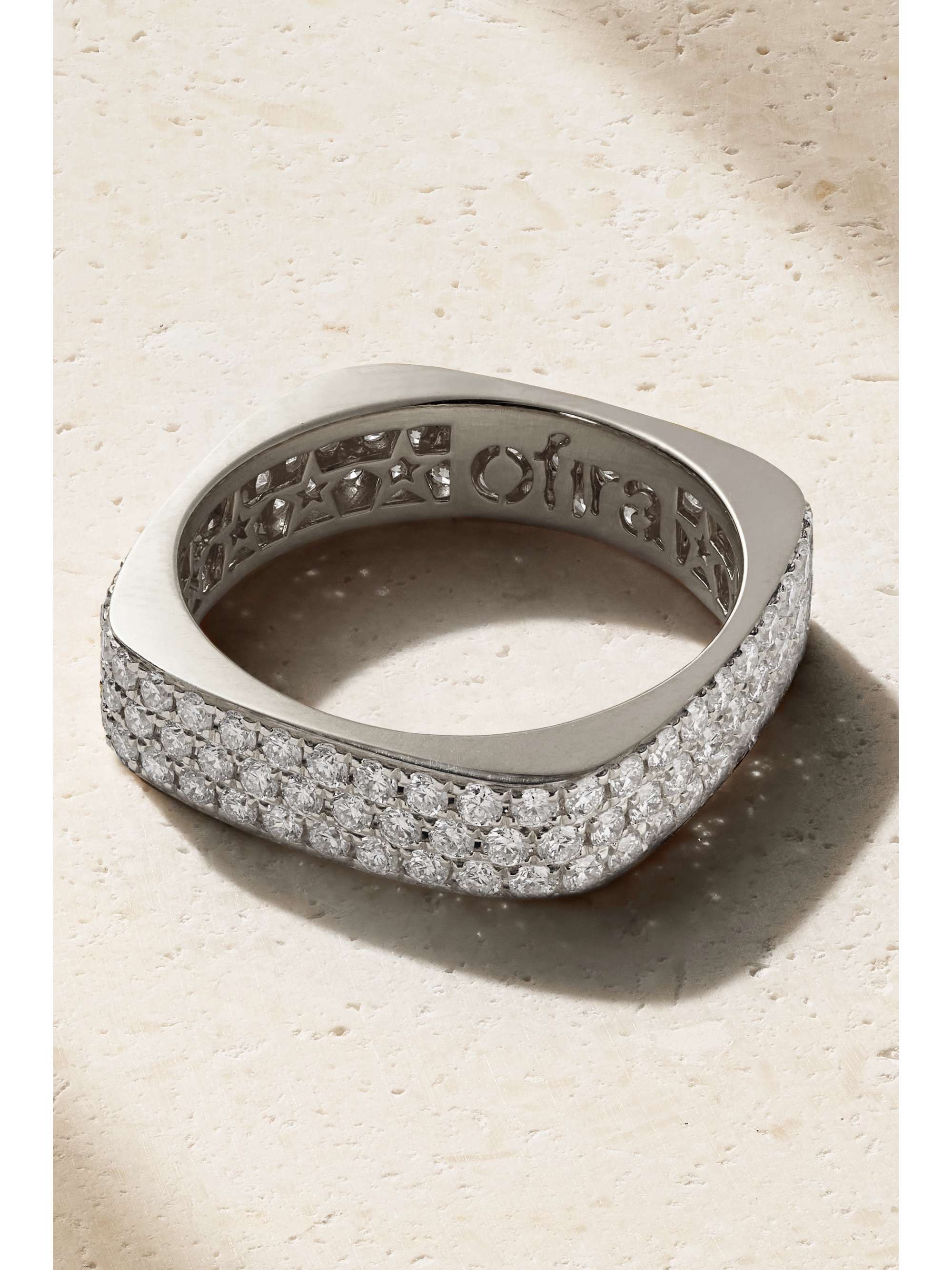 OFIRA Cluster 18-karat white gold diamond ring