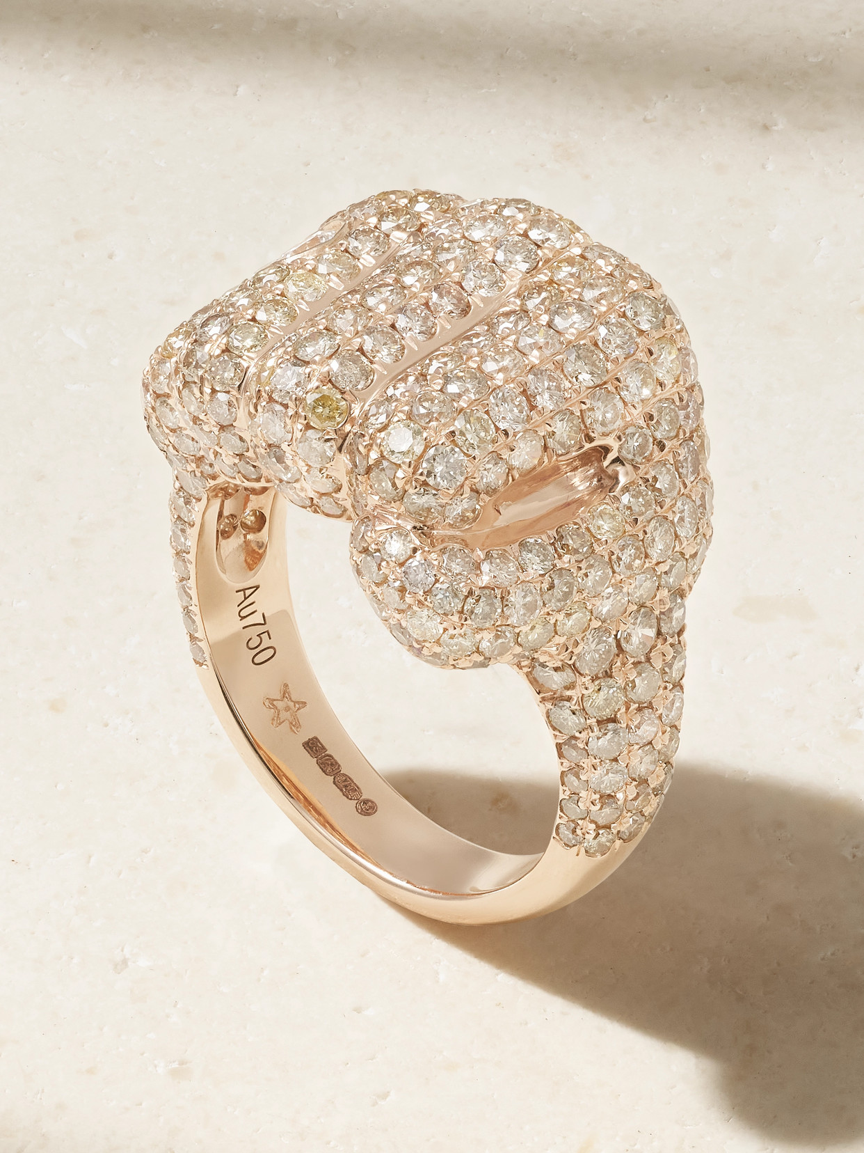 Ofira Pow 18-karat Rose Gold Diamond Ring