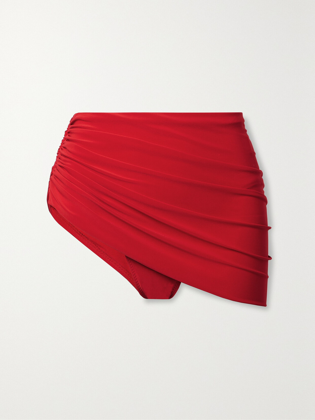 Norma Kamali Diana Ruched Bikini Briefs - Red