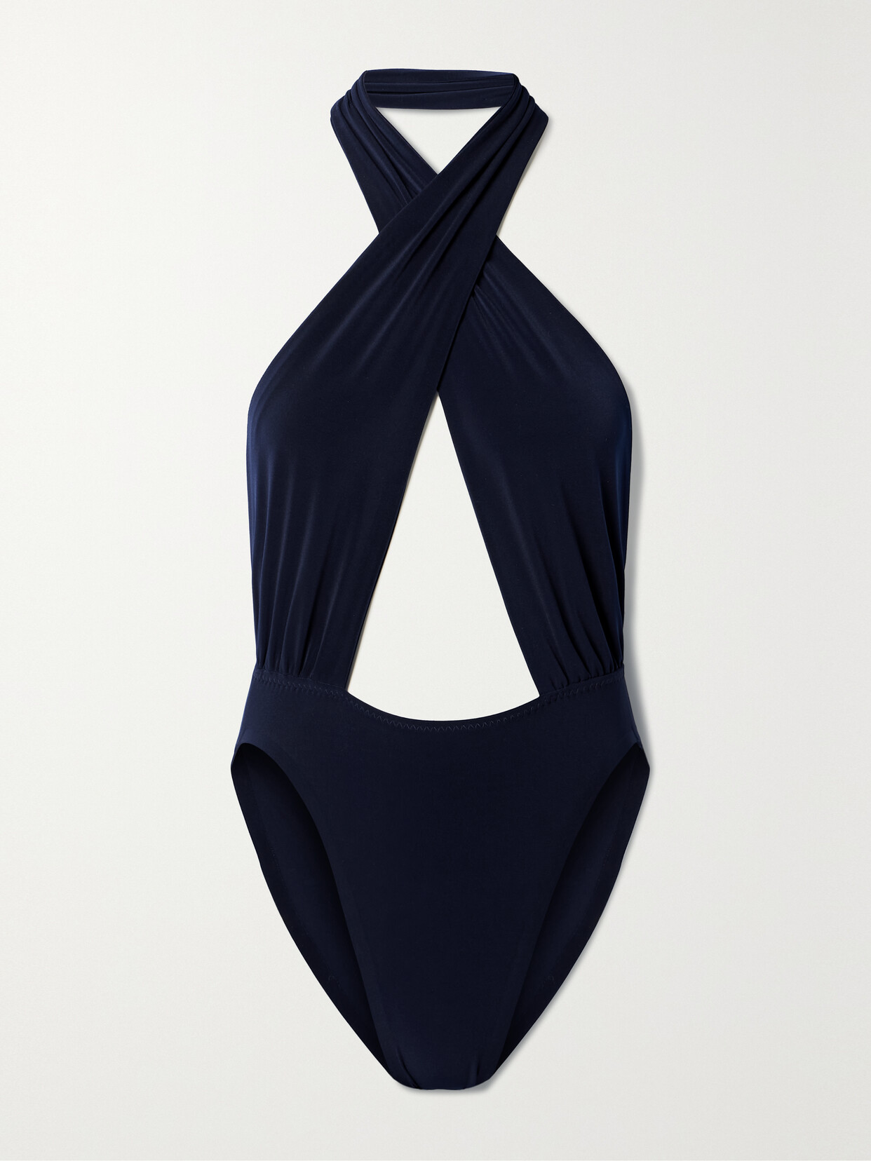 Norma Kamali Cutout Halterneck Swimsuit - Blue