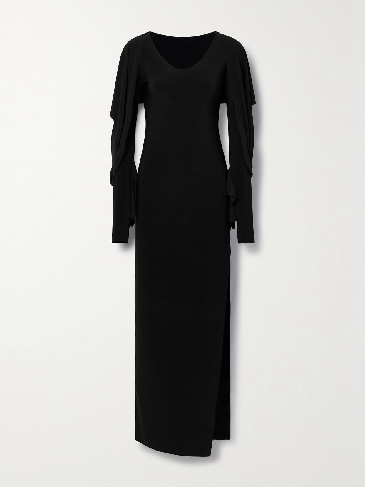Norma Kamali Hooded Cutout Stretch-jersey Maxi Dress - Black