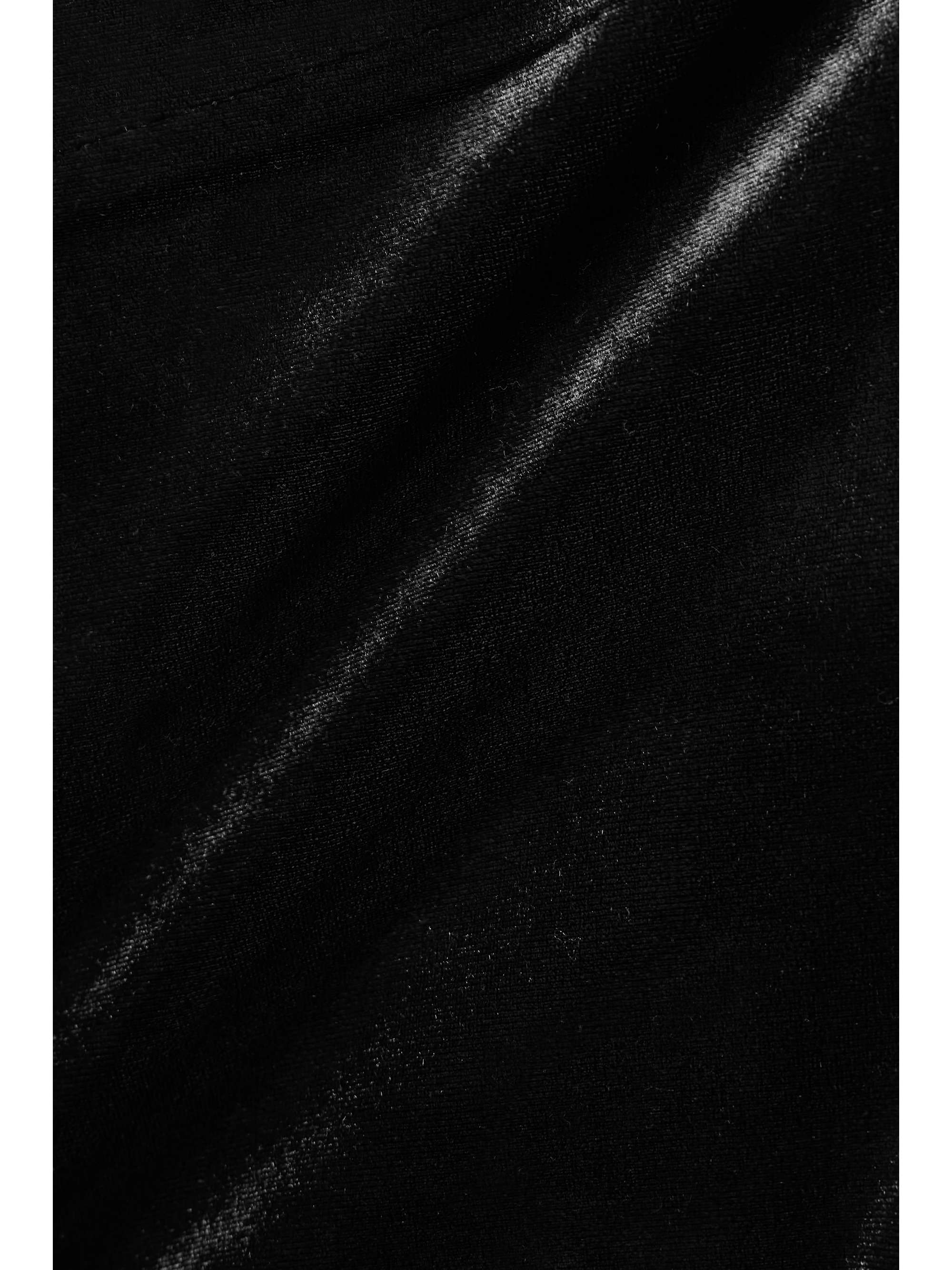 NORMA KAMALI Mio oneshoulder stretchvelvet swimsuit NETAPORTER