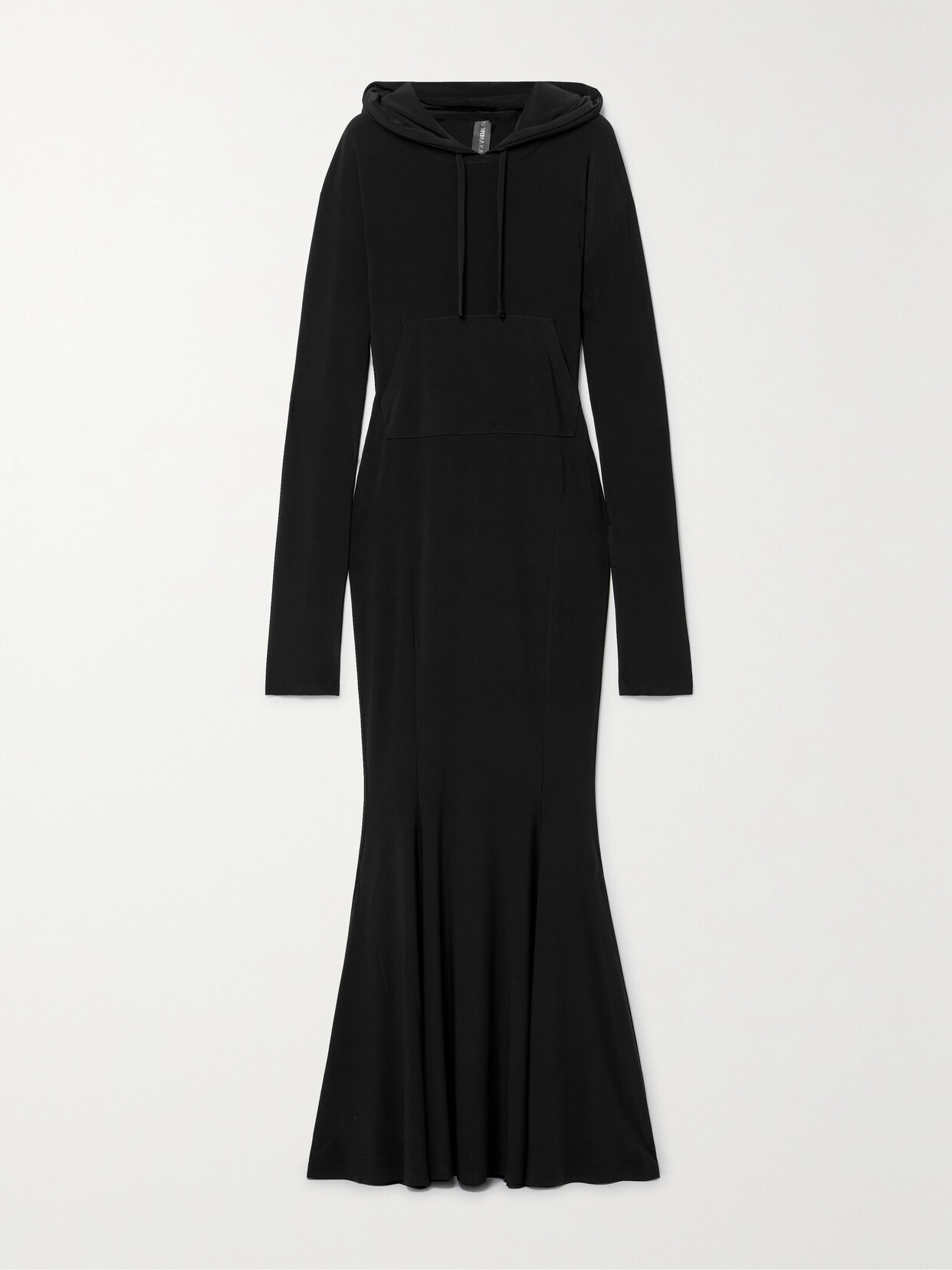 Norma Kamali Hooded Stretch-jersey Maxi Dress In Black