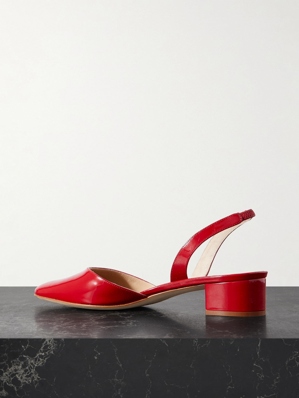 Manolo Blahnik Aspro 30 Patent-leather Pumps In Red