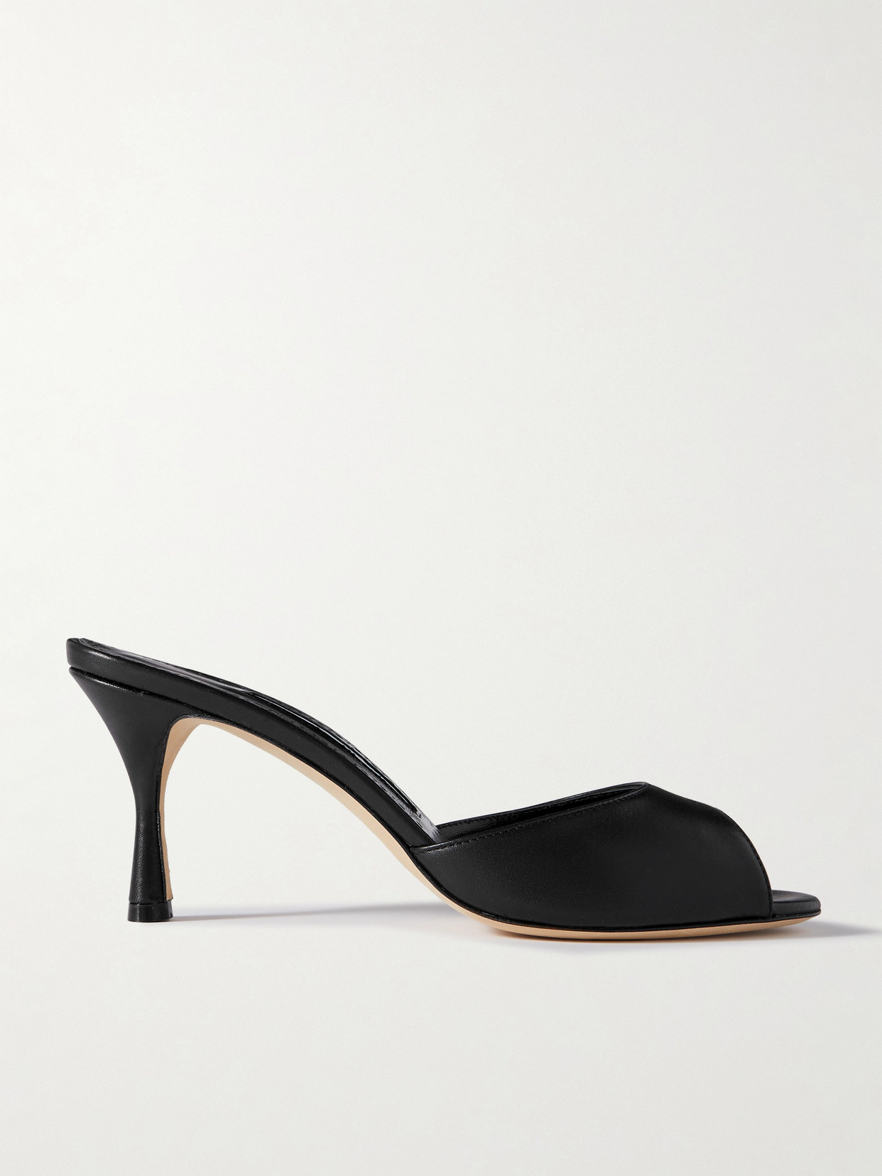 Manolo Blahnik - Jada 70 Leather Mules - Black