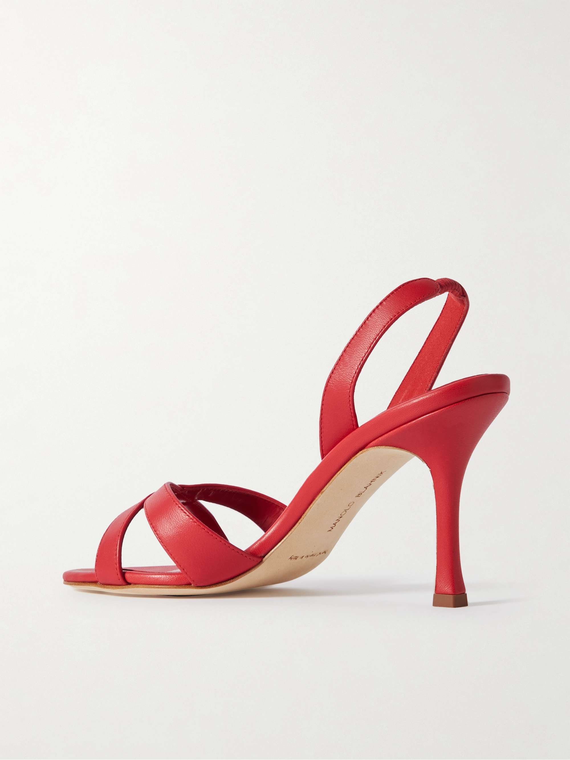 MANOLO BLAHNIK Callasli 90 leather slingback sandals