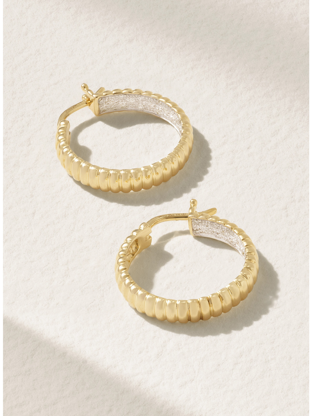 Yvonne Léon 9-karat  Diamond Hoop Earrings