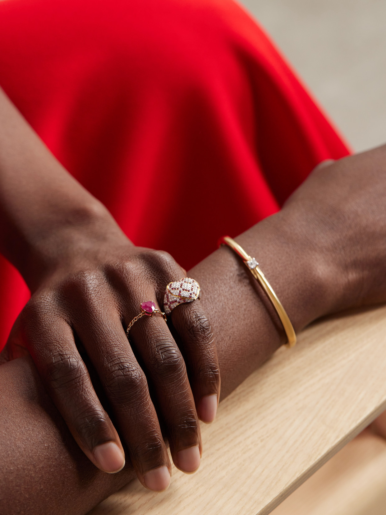 Yvonne Léon 18-karat Gold Ruby Ring In Red