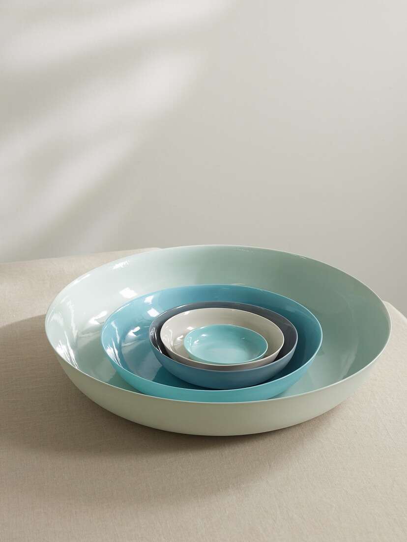 Mud Australia + Net Sustain Pebble Set Of Five Porcelain Serving Bowls