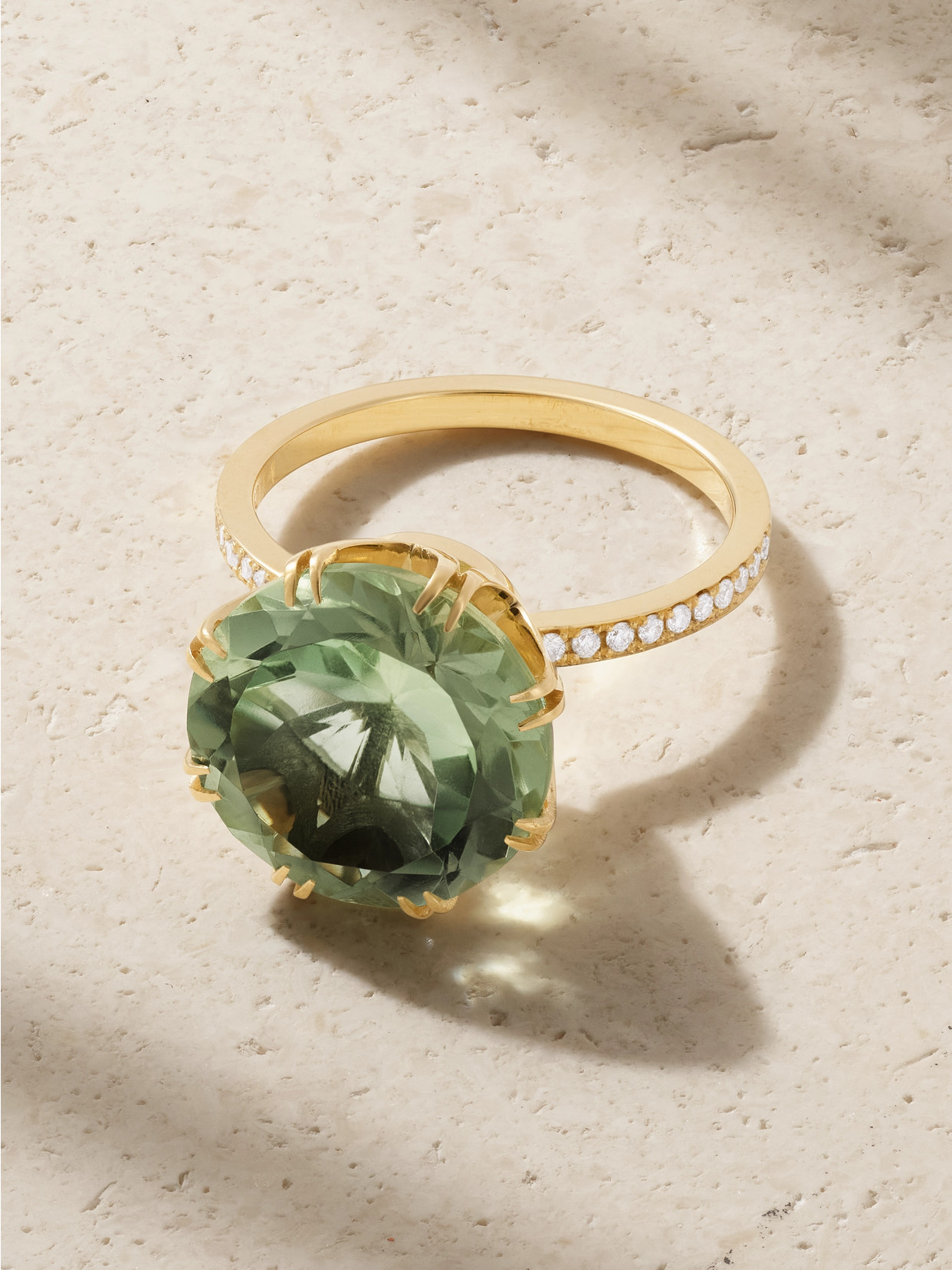 Ileana Makri - Solitaire Crown 18-karat Gold, Amethyst And Diamond Ring - 7