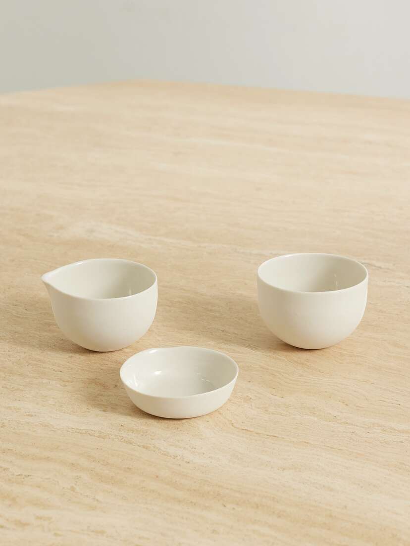 Mud Australia + Net Sustain Round Porcelain Bowl, Jug And Dish Set