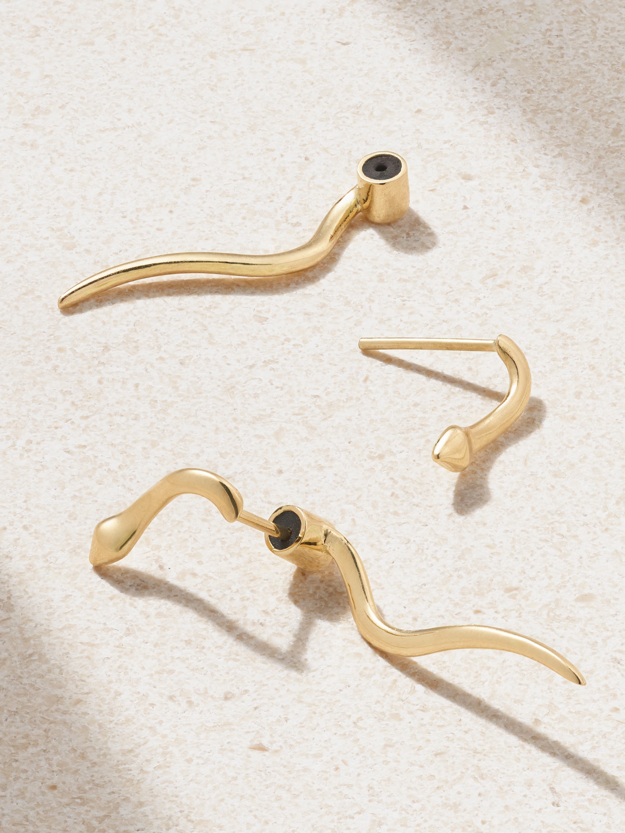 Shop Ileana Makri Boa 18-karat Gold Earrings