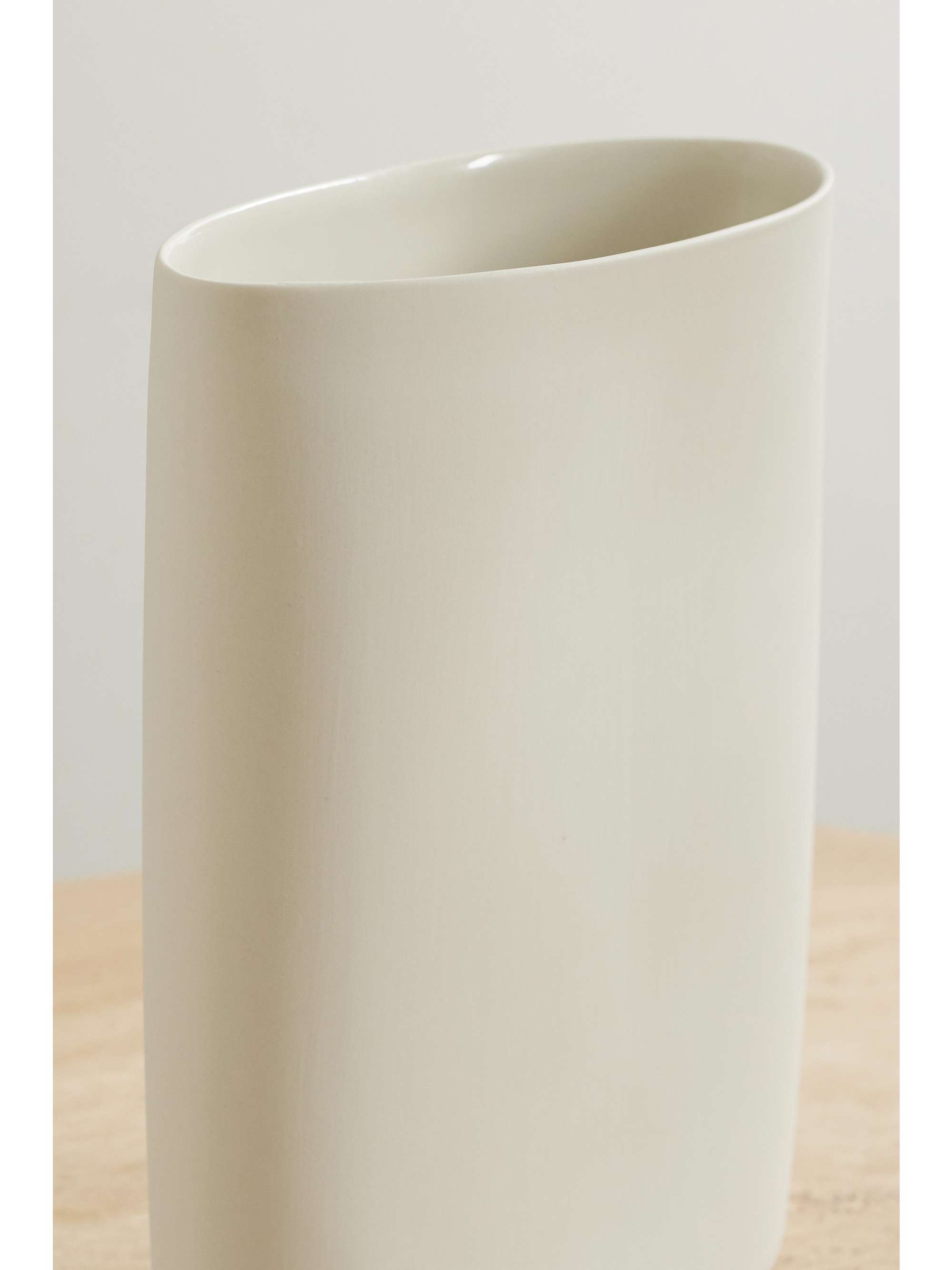 MUD AUSTRALIA + NET SUSTAIN Oval medium porcelain vase NETAPORTER