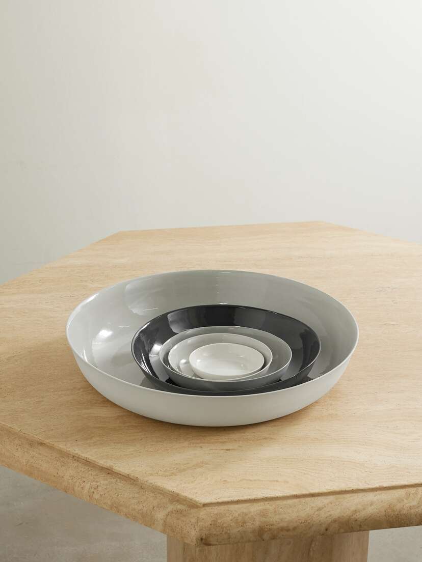 Mud Australia + Net Sustain Pebble Set Of Five Porcelain Serving Bowls