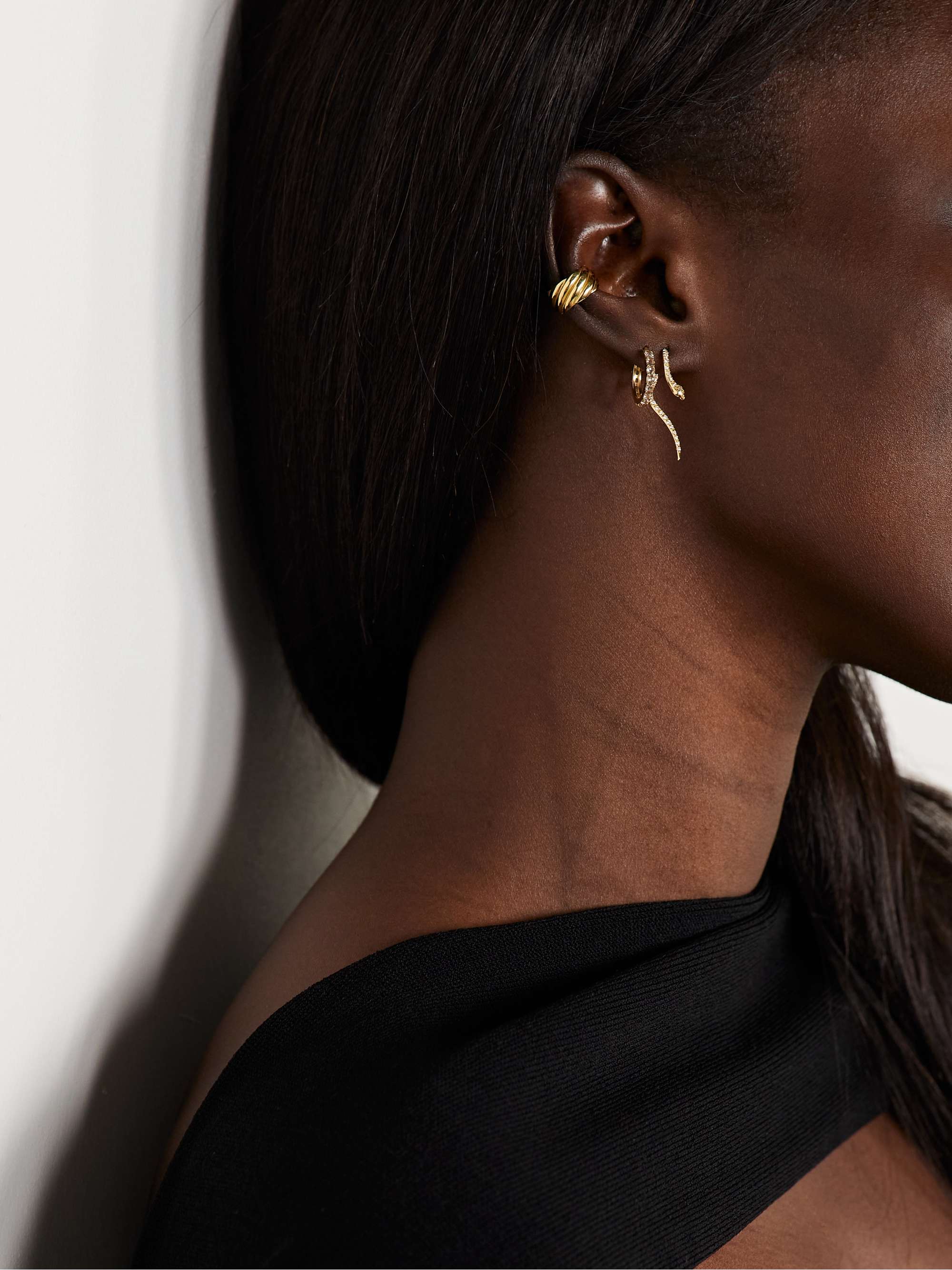ILEANA MAKRI Boa 18-karat gold earrings