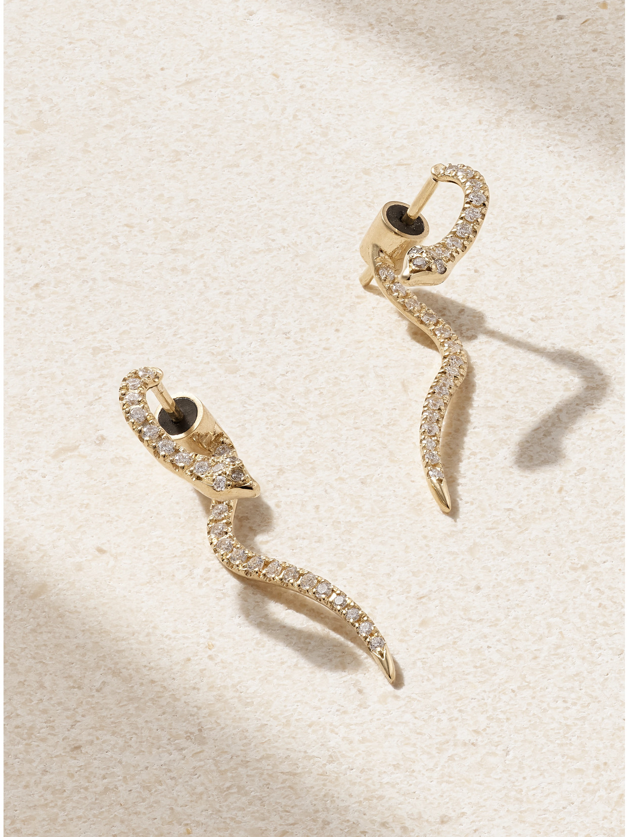 Ileana Makri Boa 18-karat Gold Diamond Earrings