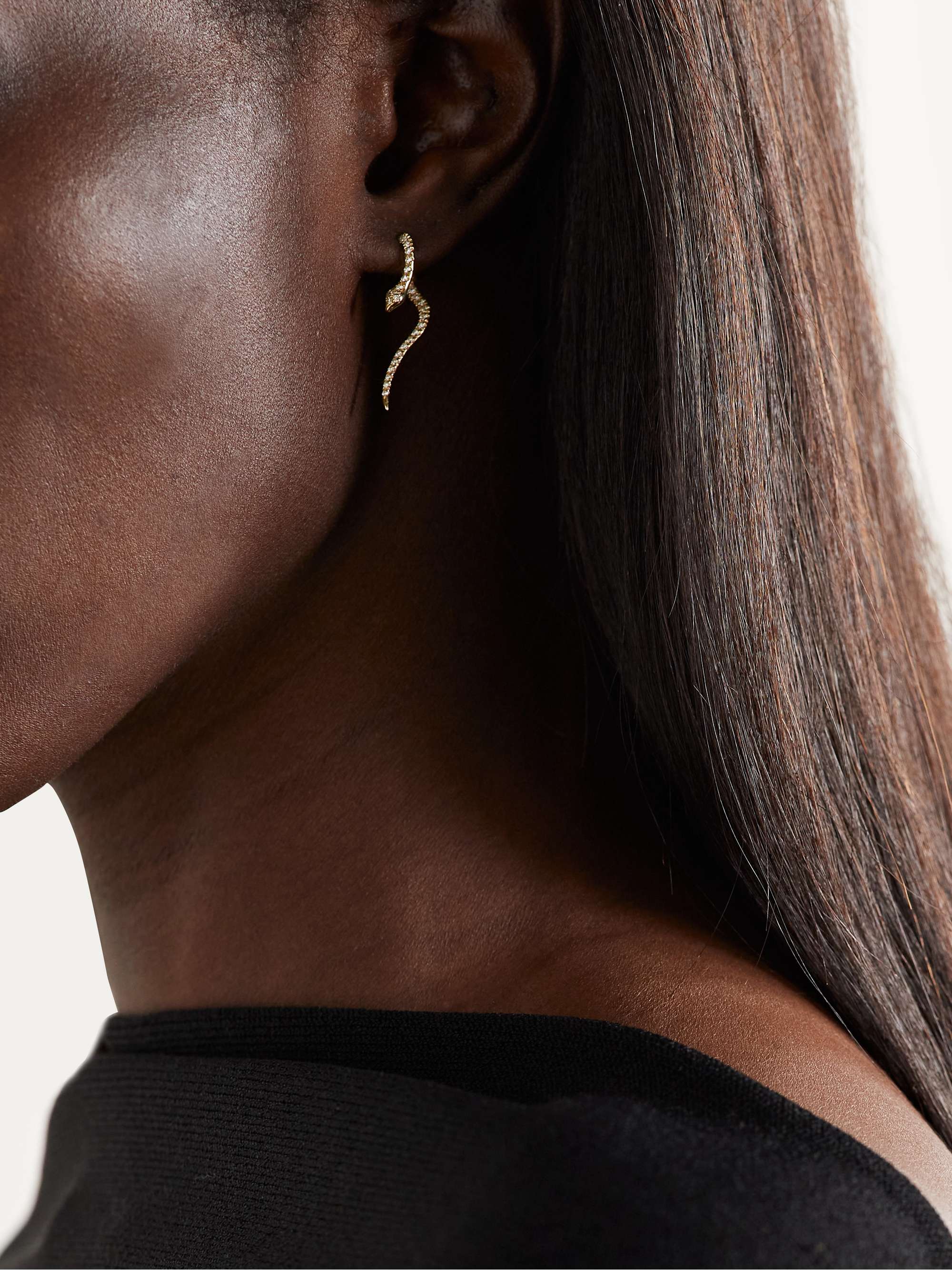 ILEANA MAKRI Boa 18-karat gold earrings