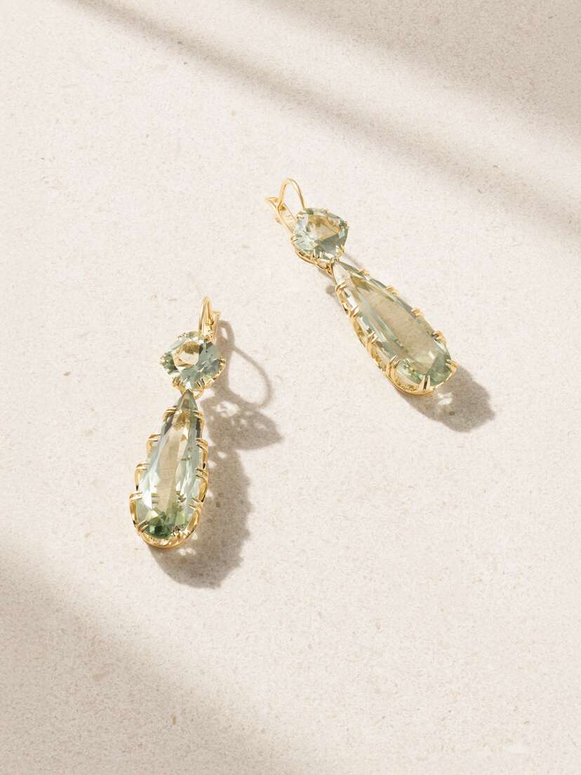 Ileana Makri Crown 18-karat Gold Amethyst Earrings