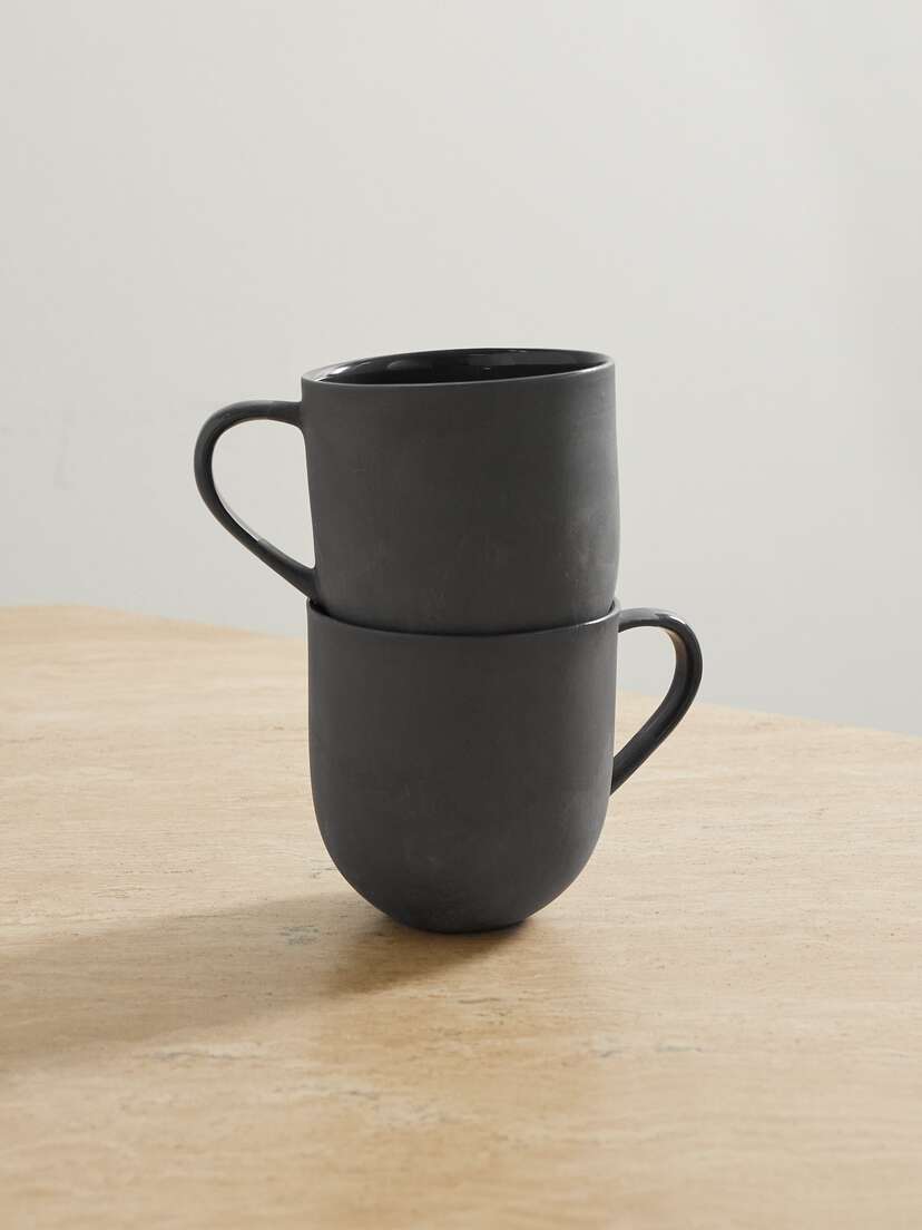 Mud Australia + Net Sustain Round Set Of Two Porcelain Mugs