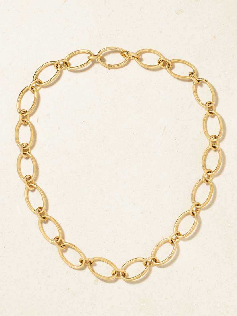 Foundrae Oval Link Chain 18-karat Gold Necklace