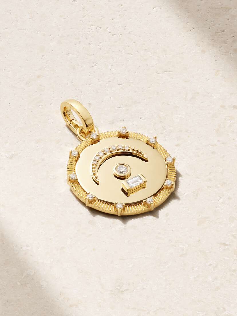 Foundrae Pause - Internal Compass 18-karat  Diamond Pendant - One size