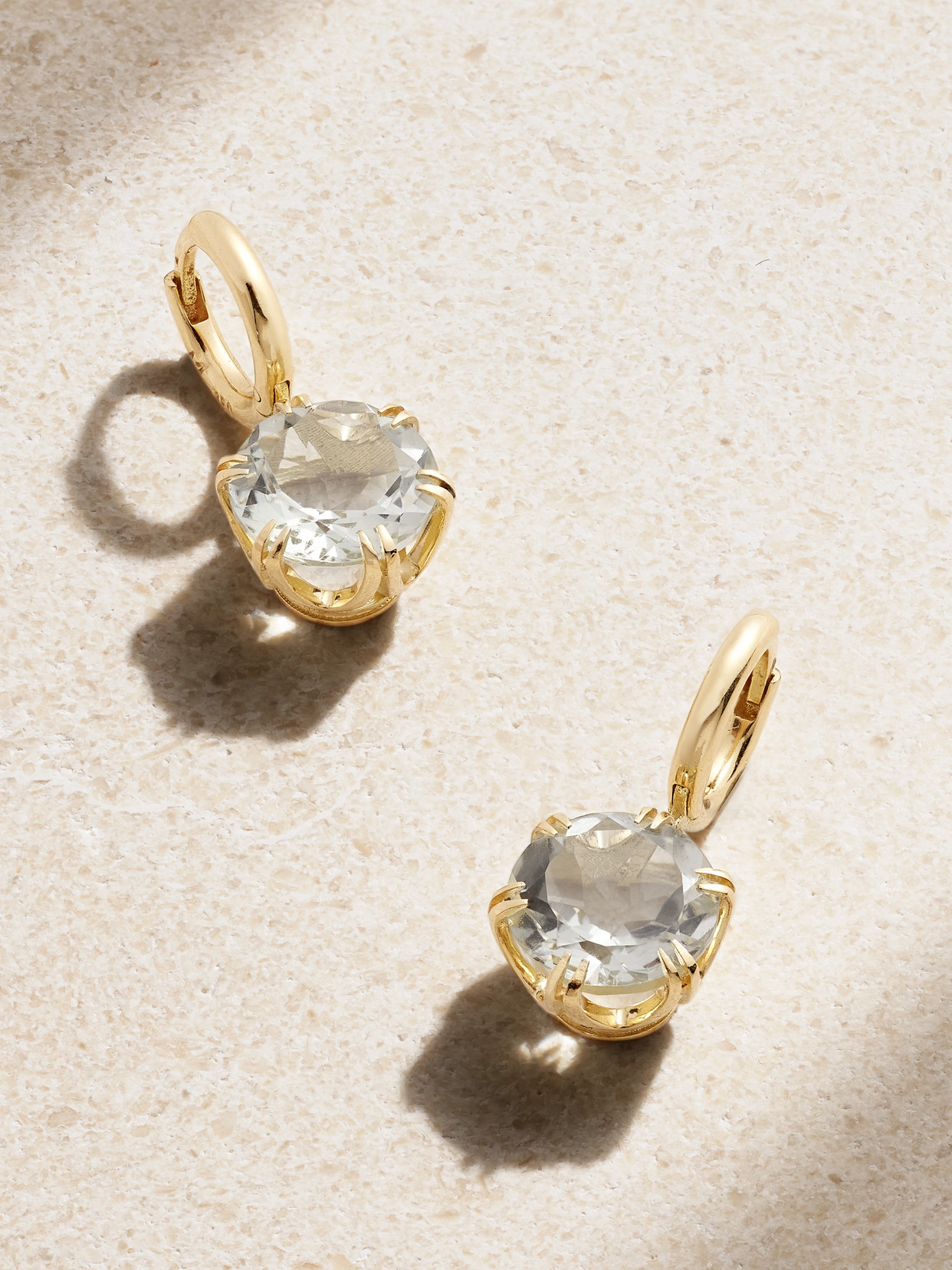 Ileana Makri Mini Crown 18-karat Gold Amethyst Earrings