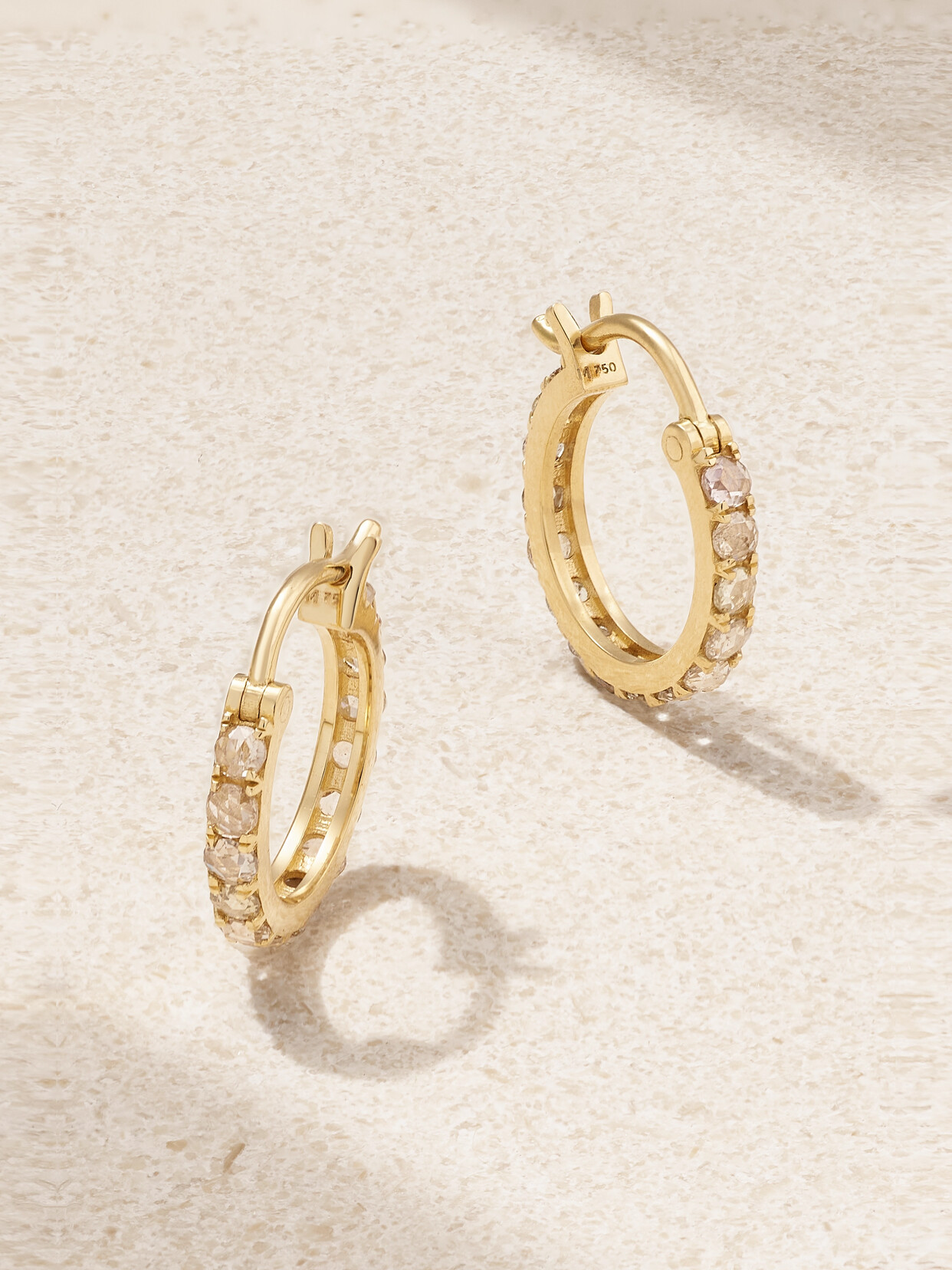 Ileana Makri 18-karat Gold Diamond Hoop Earrings