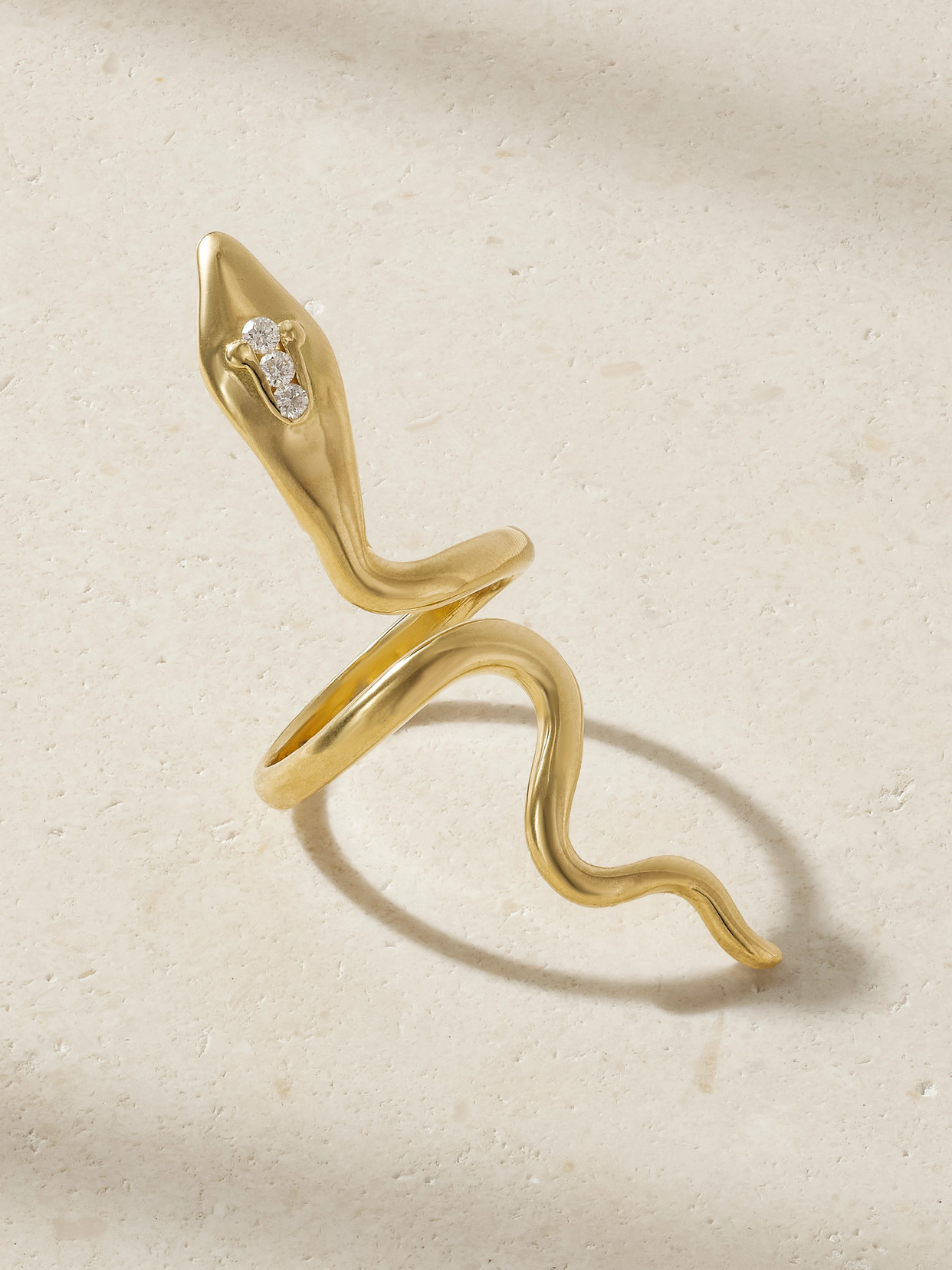 Ileana Makri Cobra 18-karat Gold Diamond Ring