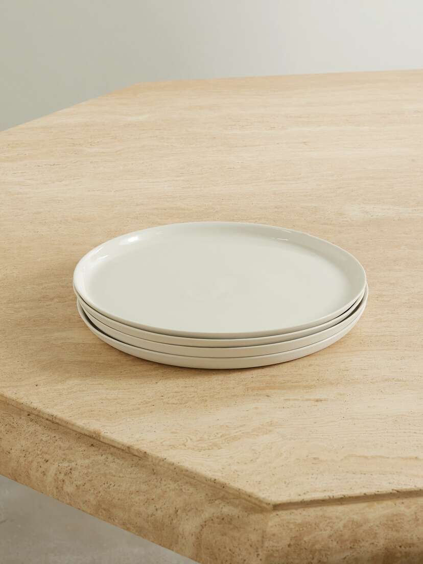 Mud Australia + Net Sustain Set Of Four Porcelain Dinner Plates