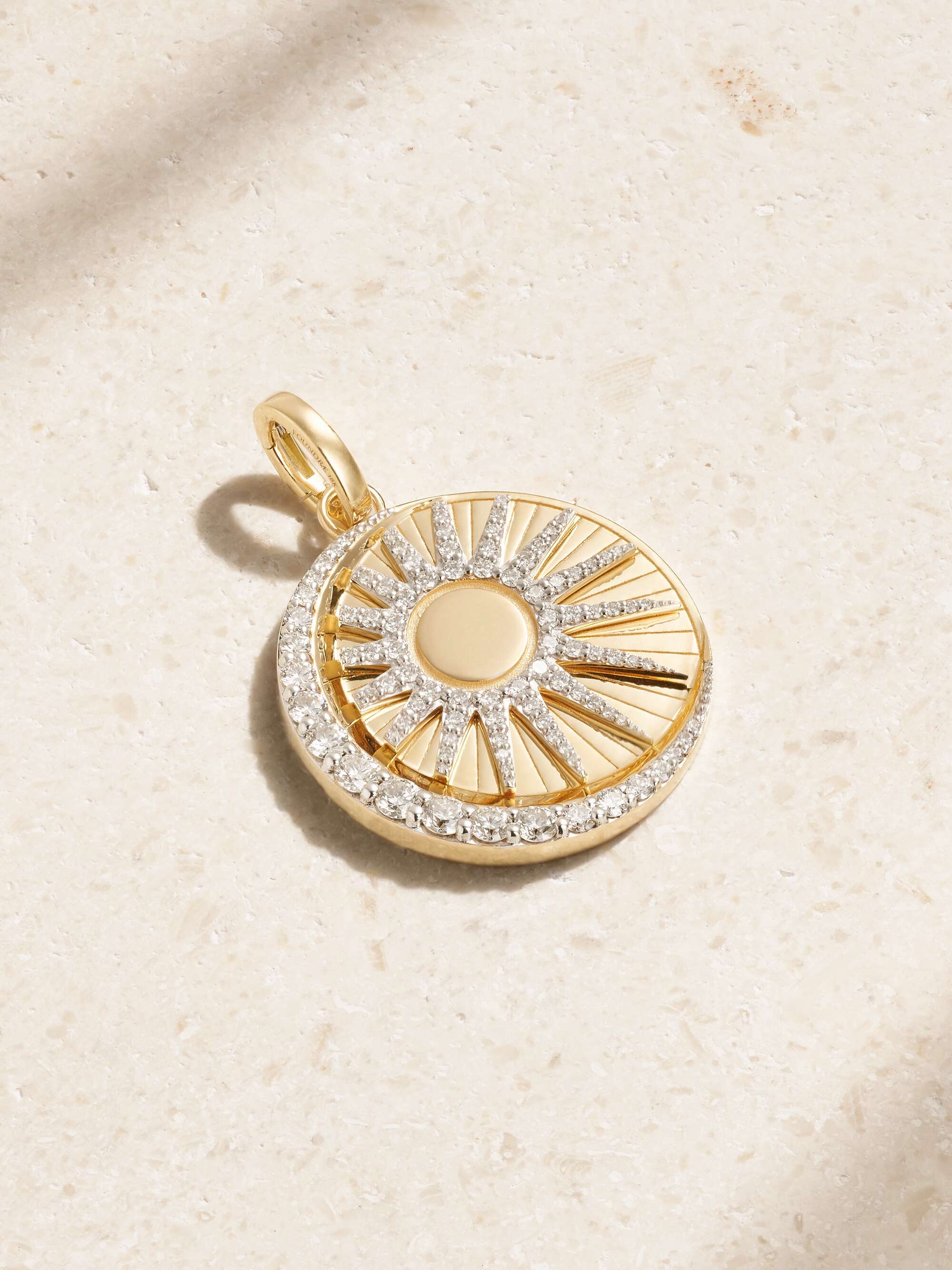 FOUNDRAE Balance 18karat gold diamond pendant NETAPORTER