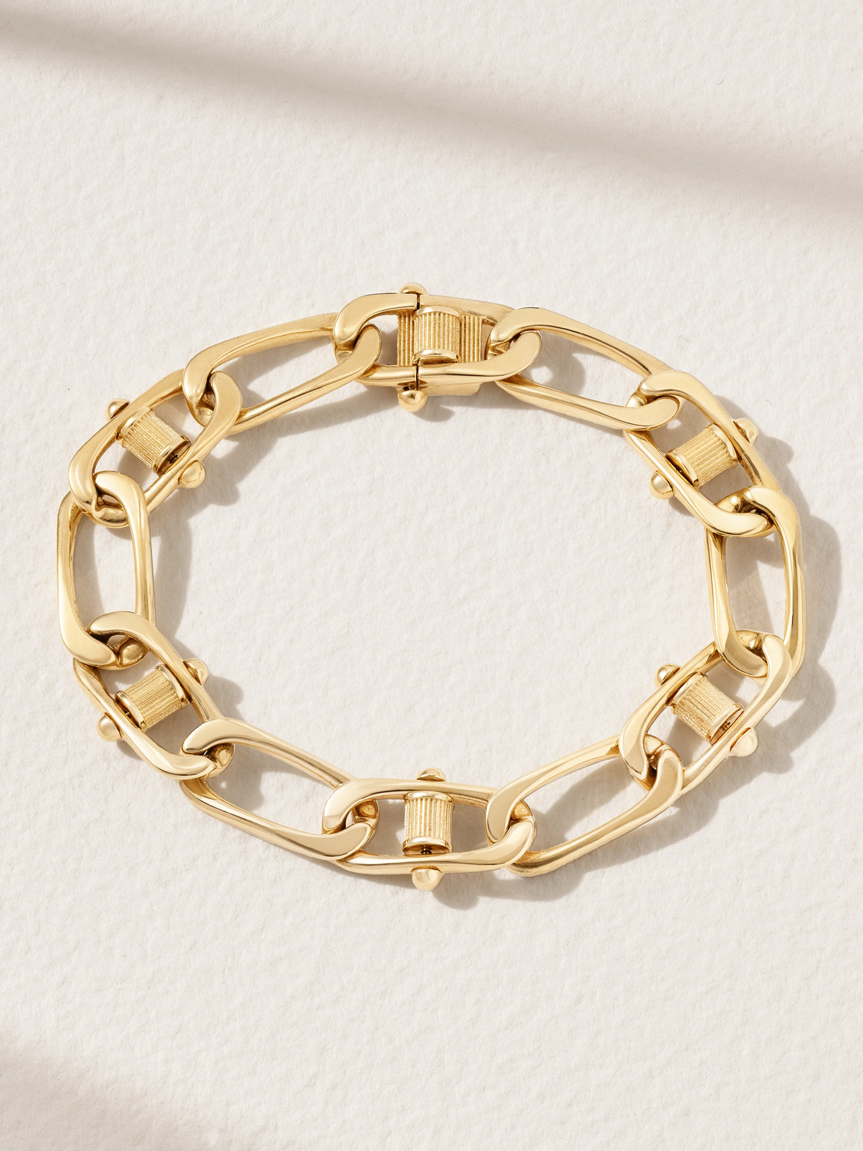Foundrae Pierced Curb Chain 18-karat Bracelet