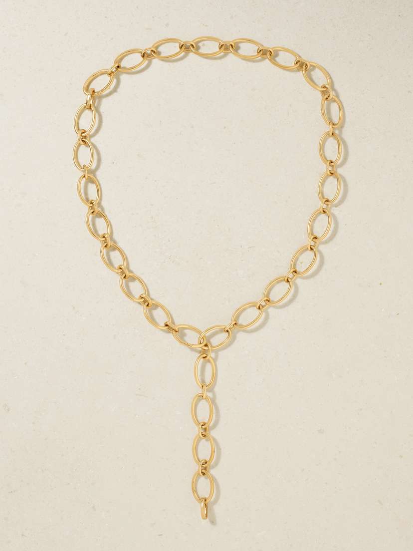 Foundrae Oval Link Chain 18-karat Gold Necklace And Bracelet Set